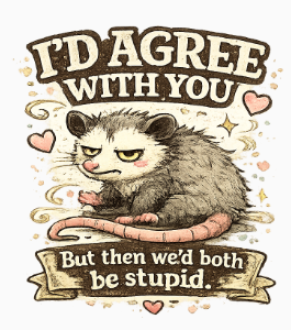 I'd Agree With You T-Shirt — Funny Grumpy Cat Quote Tee
