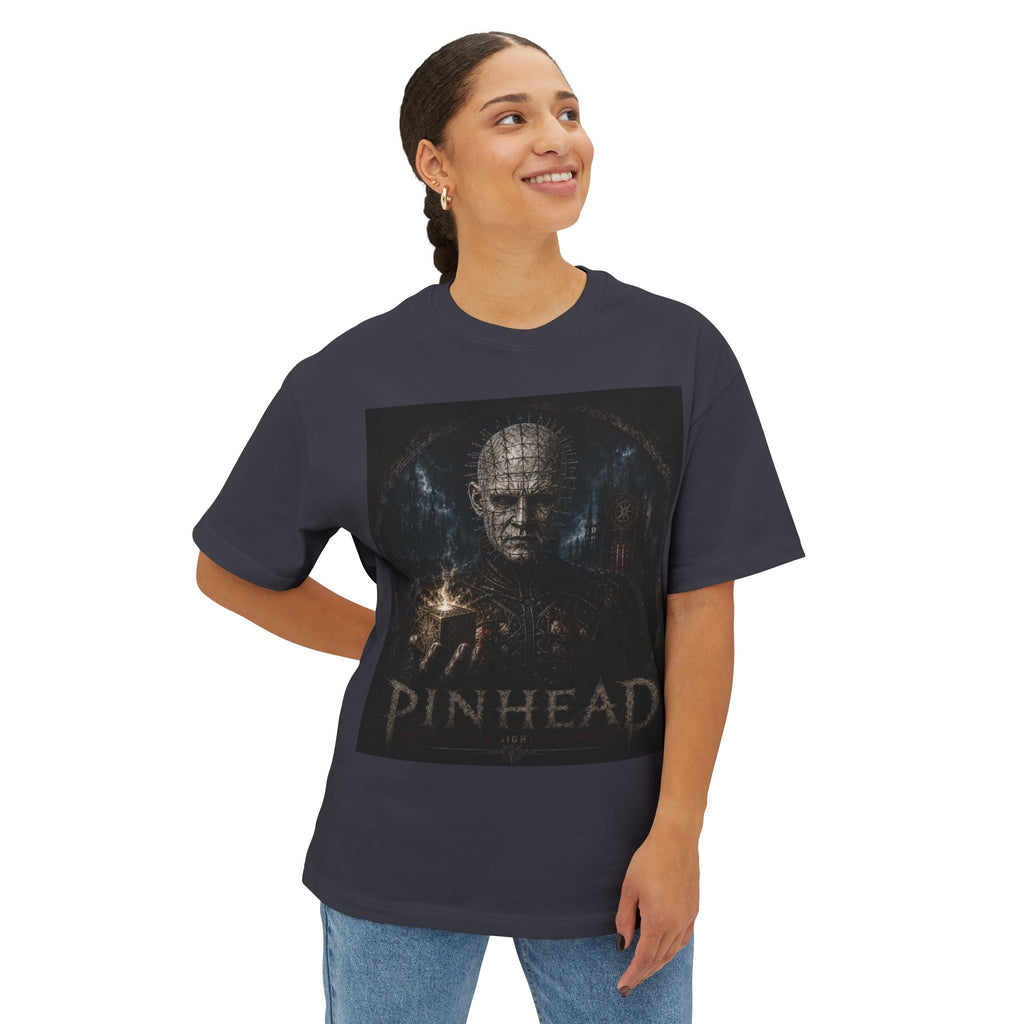 Pinhead horror shirt demon hellraiser Unisex Oversized Boxy Tee