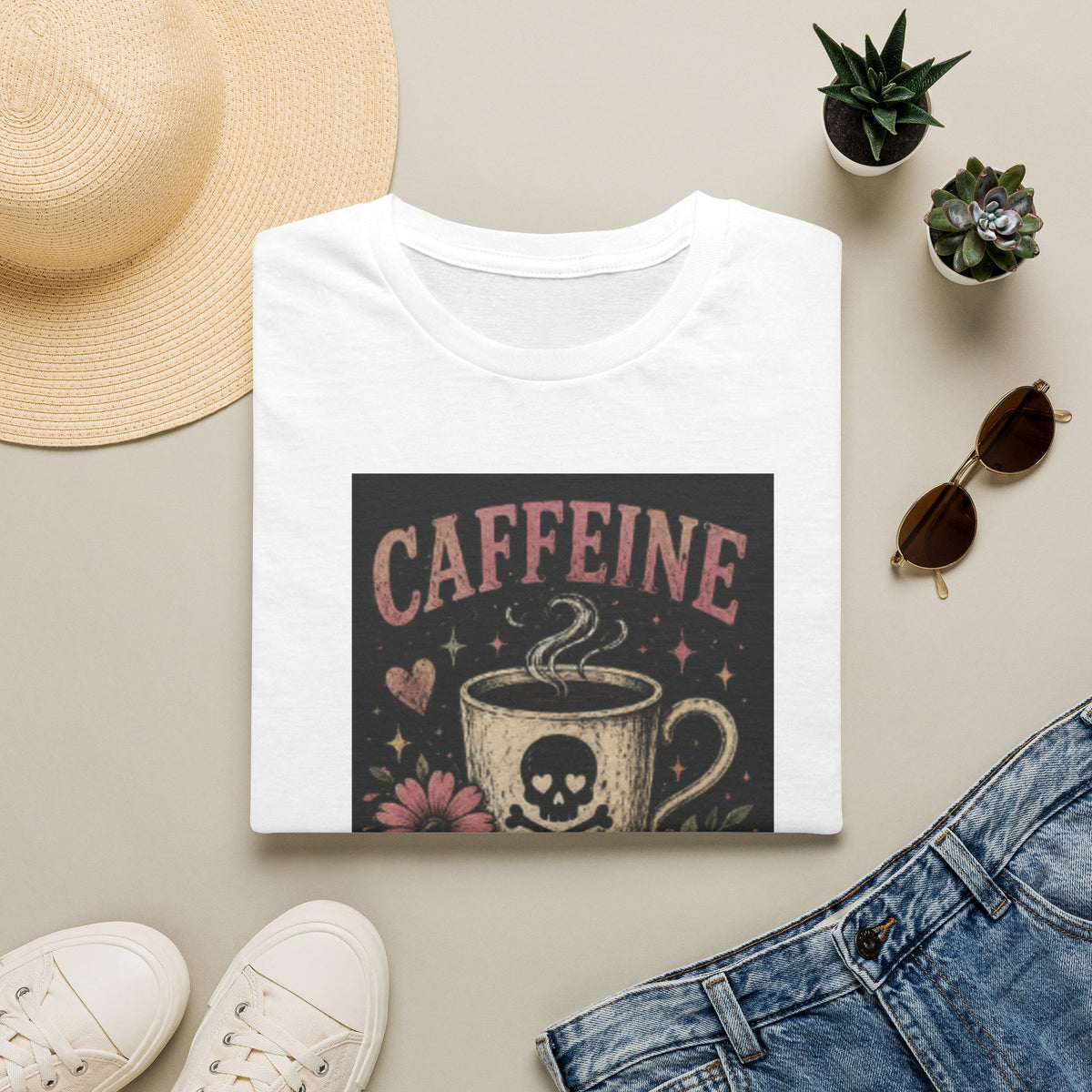 Caffeine Because Murder Is Illegal T-Shirt