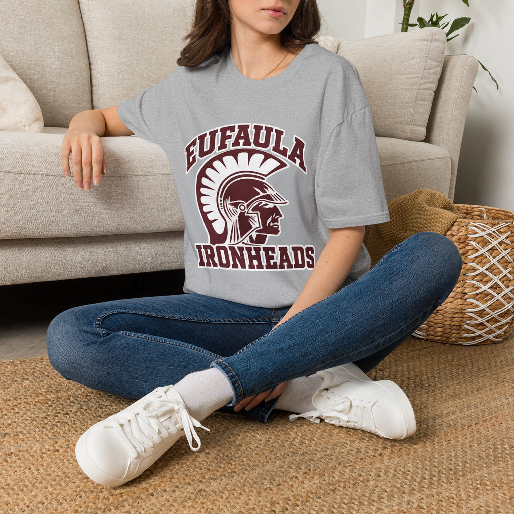 Eufaula Ironheads T-Shirt – Vintage Trojan Helmet School Spirit Tee