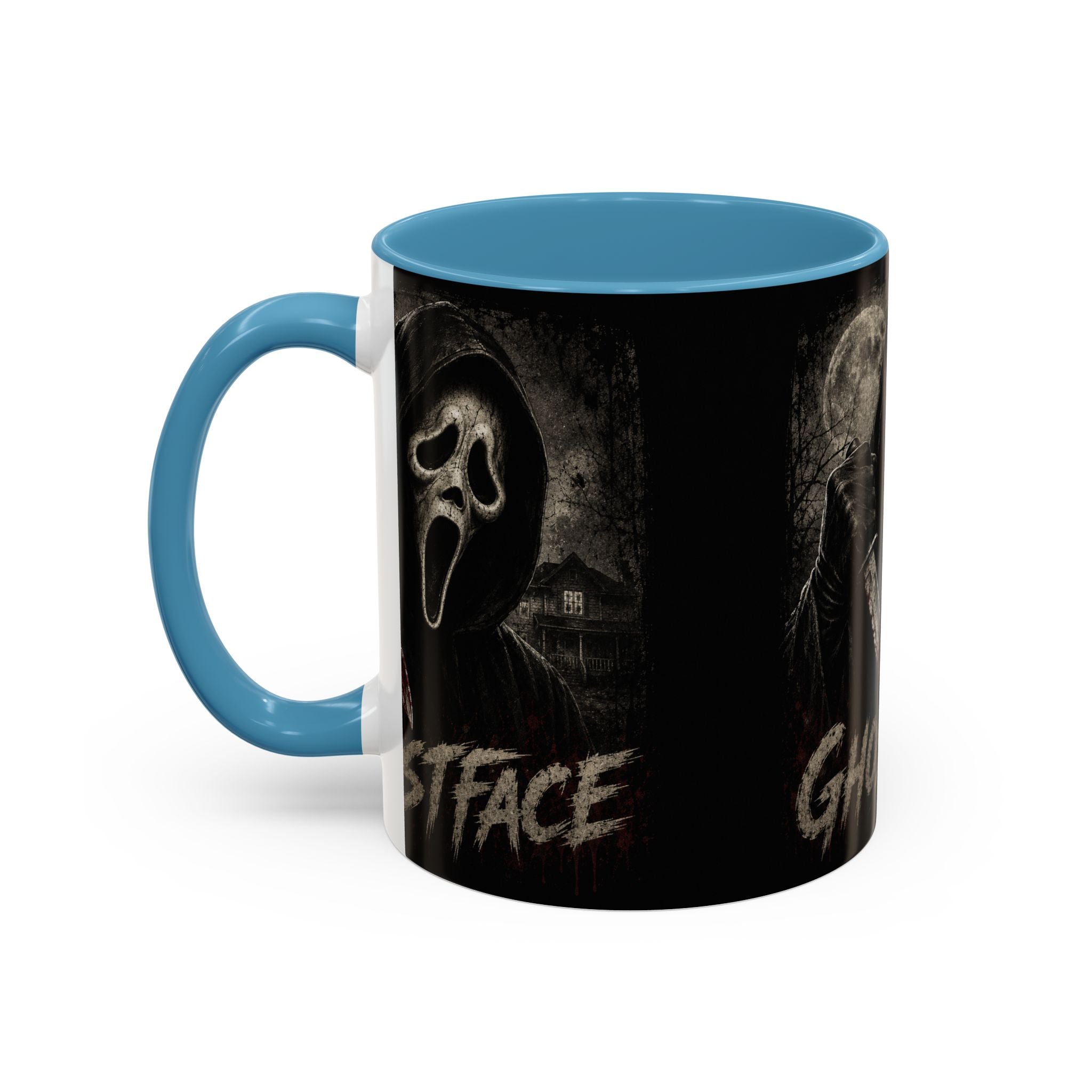 Ghostface Horror Coffee Mug – Halloween Killer Mask Design (11/15 oz)