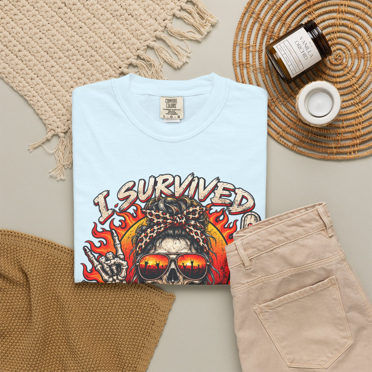 I Survived Scorchlahoma 2025 T-Shirt — Rock Festival Skull & Flames Souvenir