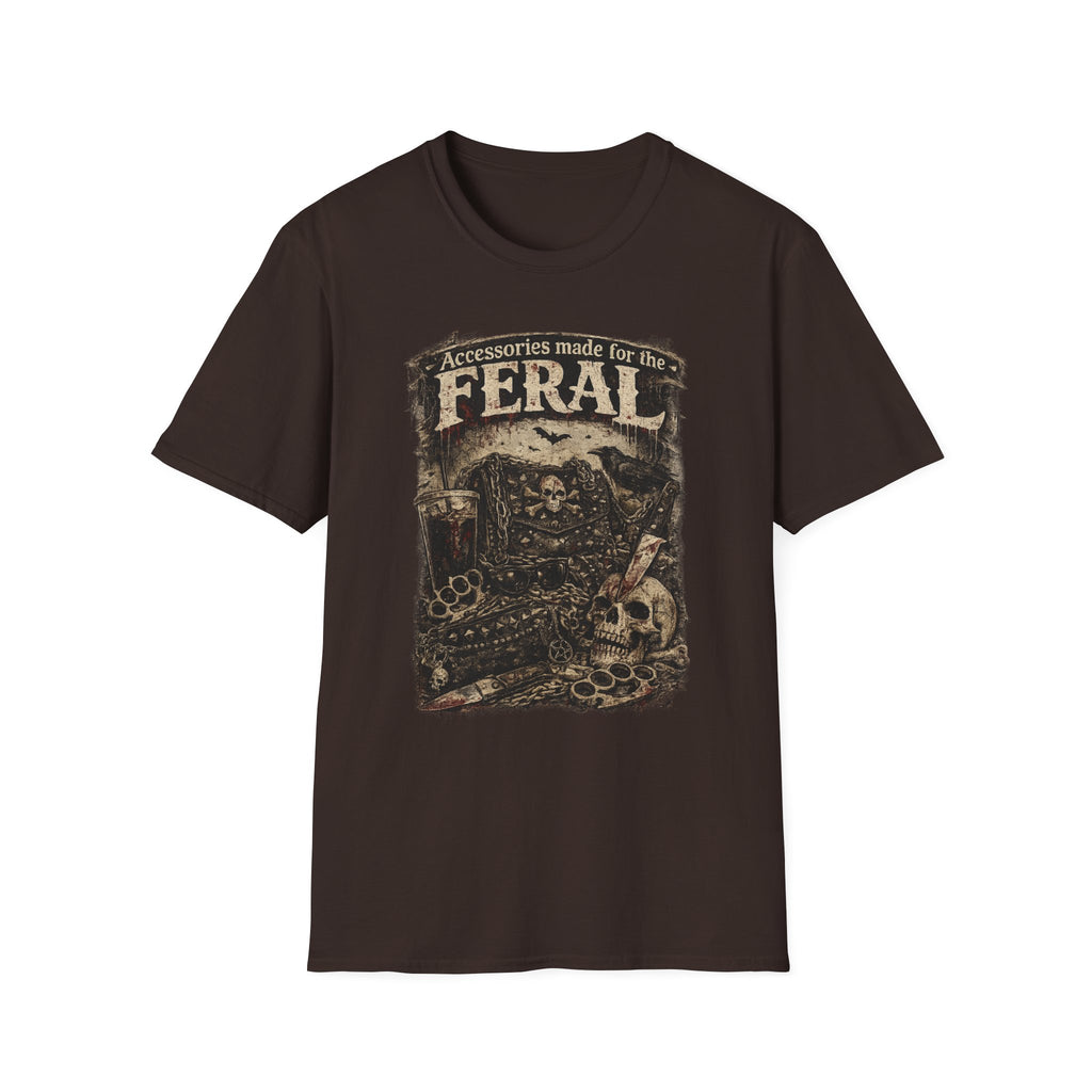 Feral Graphic T-Shirt — "Accessories Made for the Feral" Vintage Skull Tee