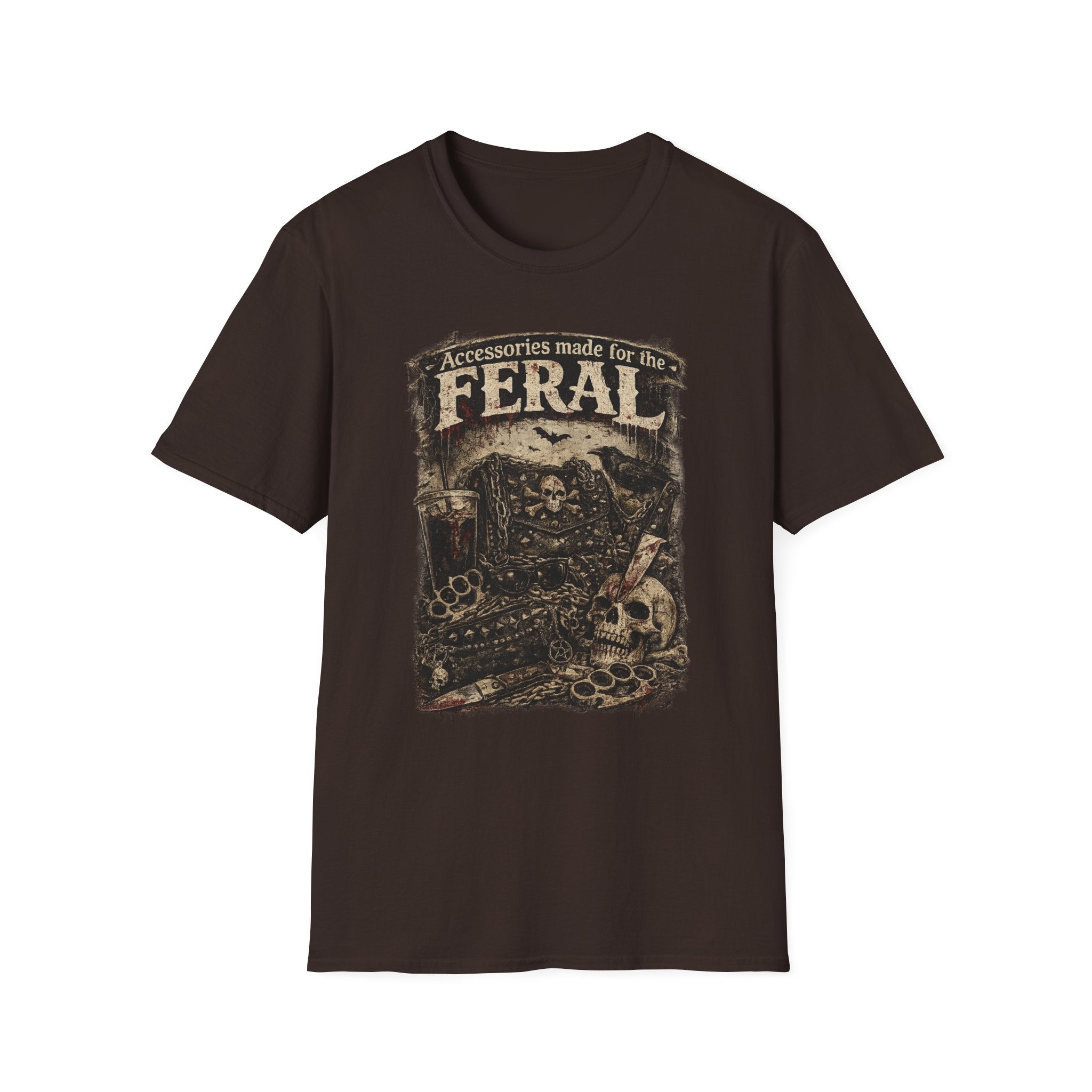 Feral Graphic T-Shirt — "Accessories Made for the Feral" Vintage Skull Tee