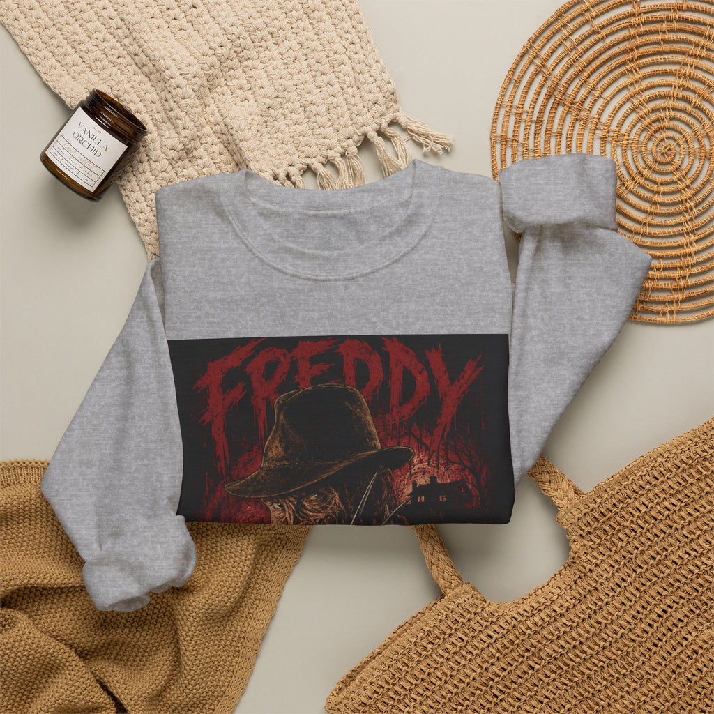 Freddy Krueger Horror Crewneck Sweatshirt - "Welcome To My Nightmare Bitch" Graphic