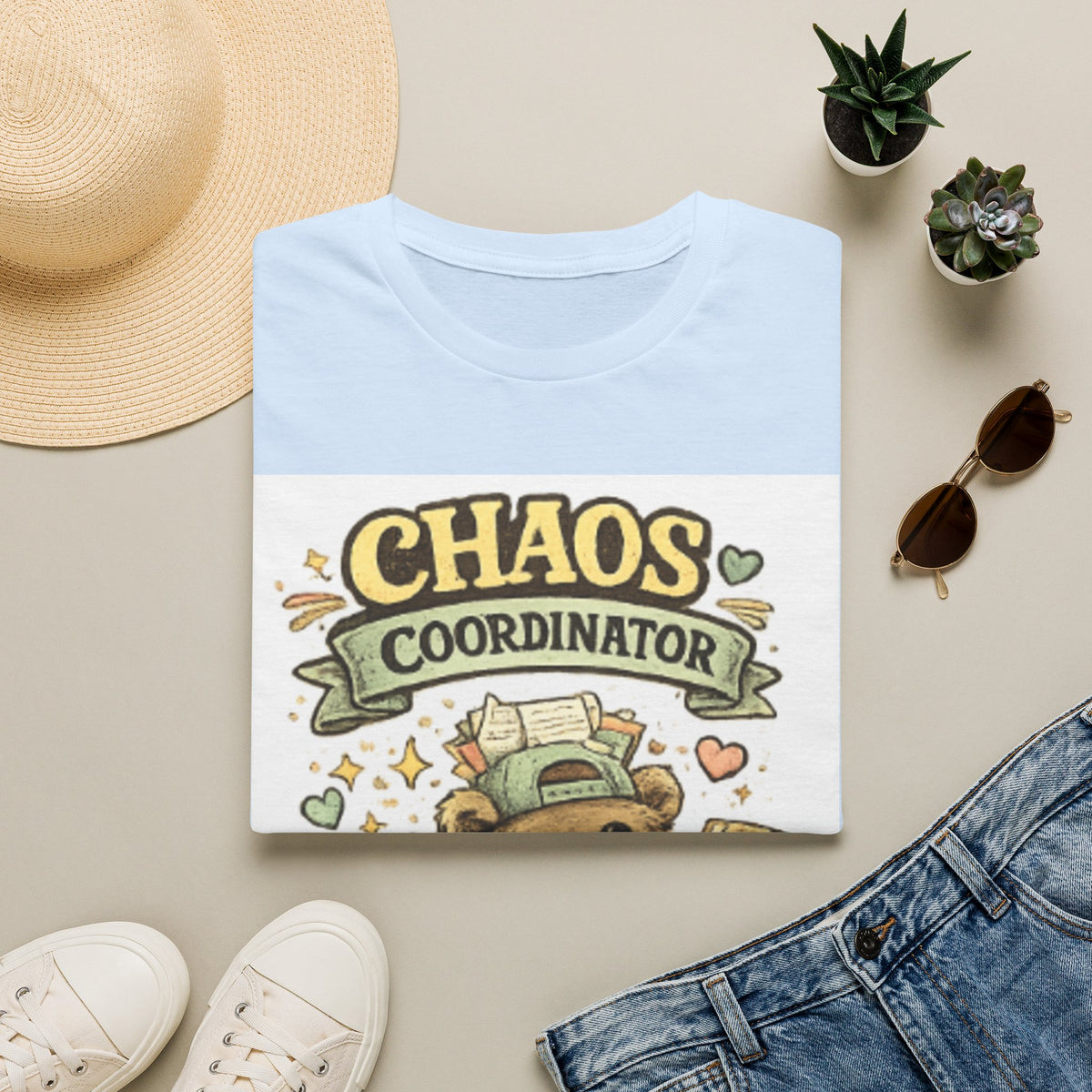 Chaos Coordinator T-Shirt — Cute Raccoon Organizer Graphic Tee