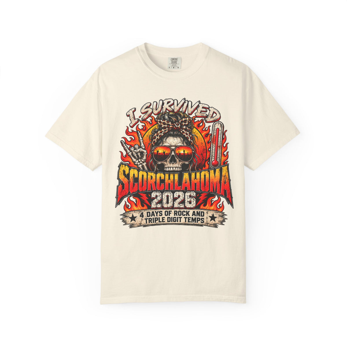 I Survived Scorchlahoma 2025 T-Shirt — Rock Festival Skull & Flames Souvenir