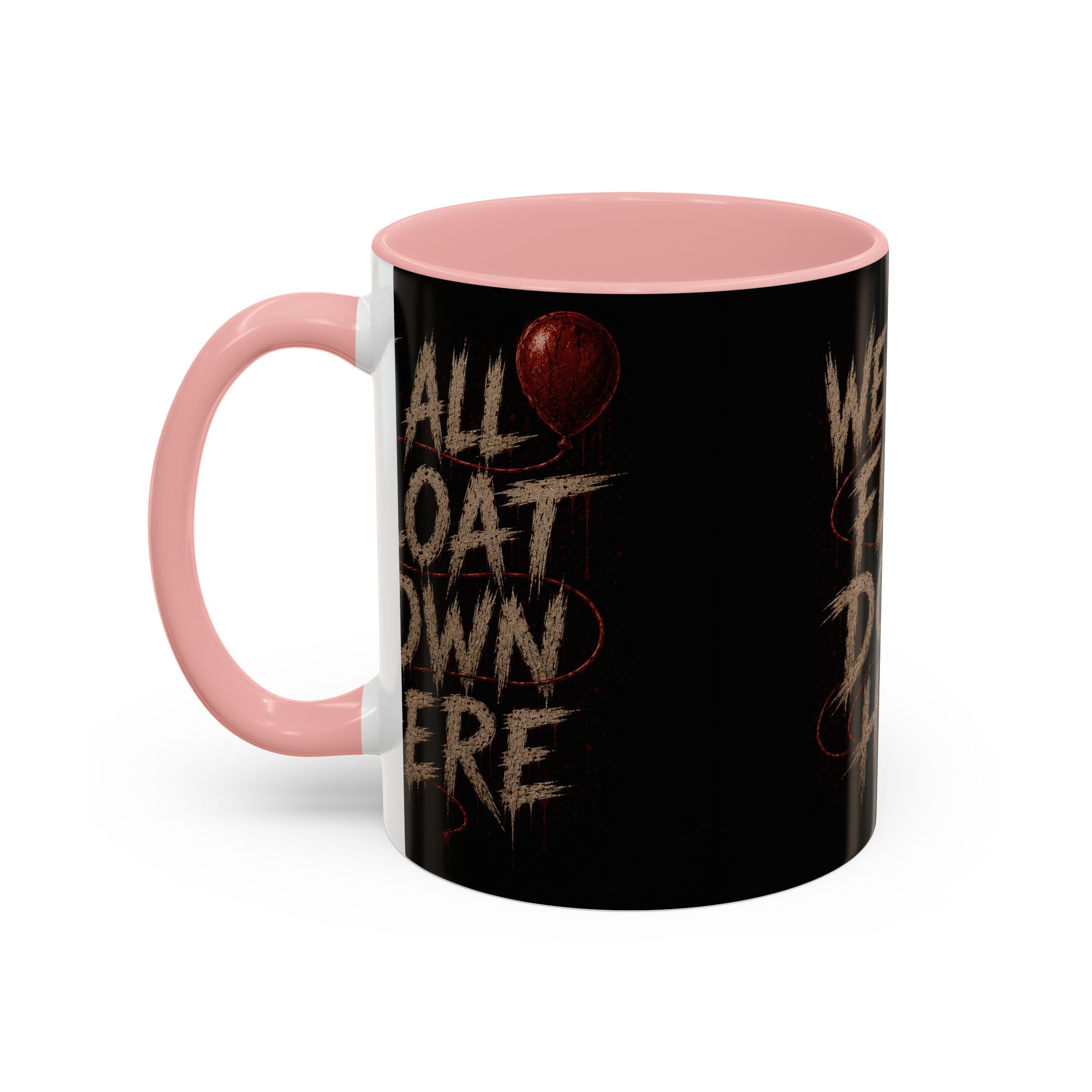 We All Float Down Here Coffee Mug — Horror Balloon Accent Mug (11/15oz)