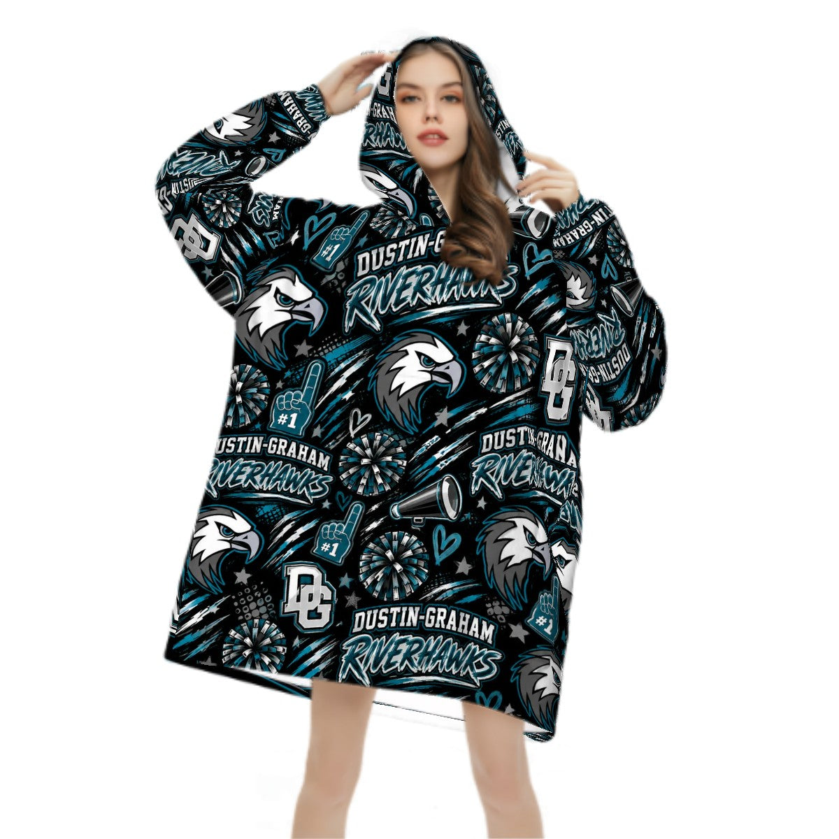 Adult Blanket Hoodie DustinGraham