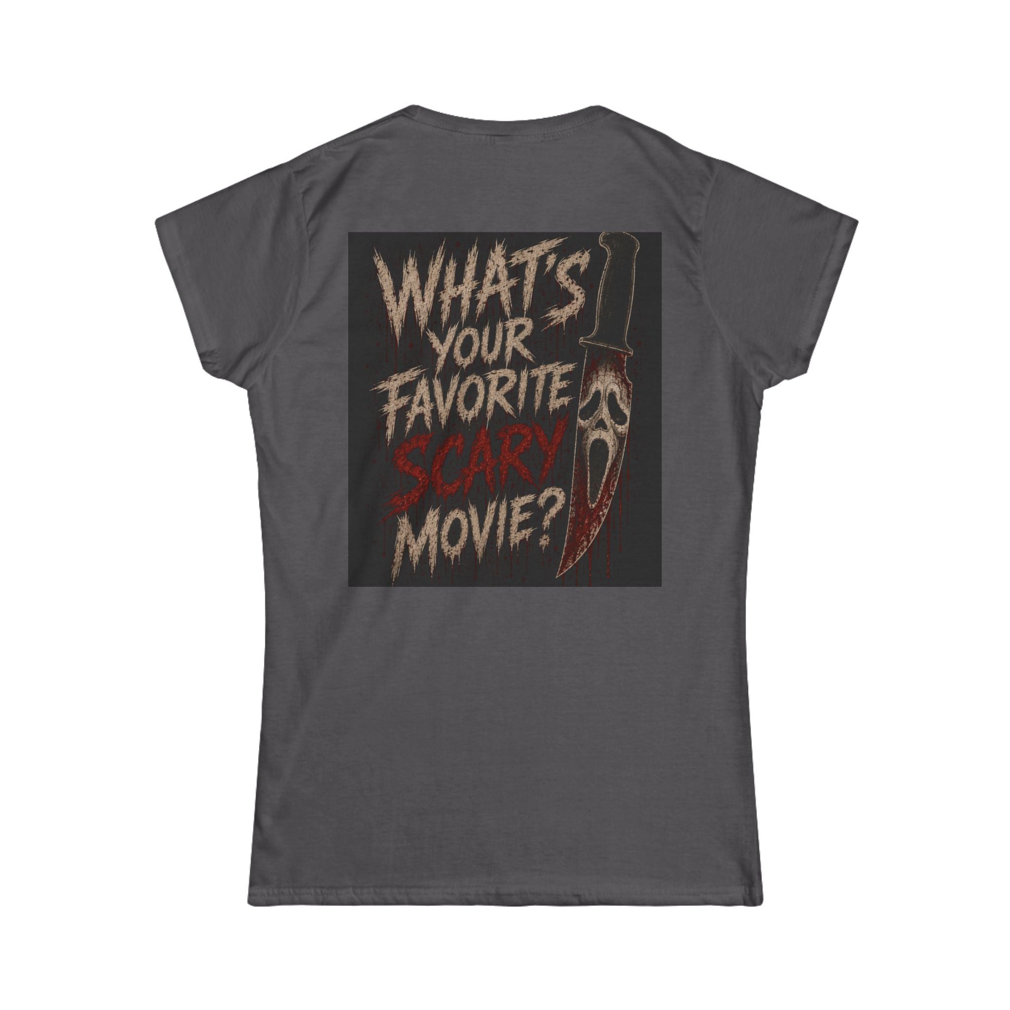 Ghostface Horror Tee — "What's Your Favorite Scary Movie?" Women's Shirt