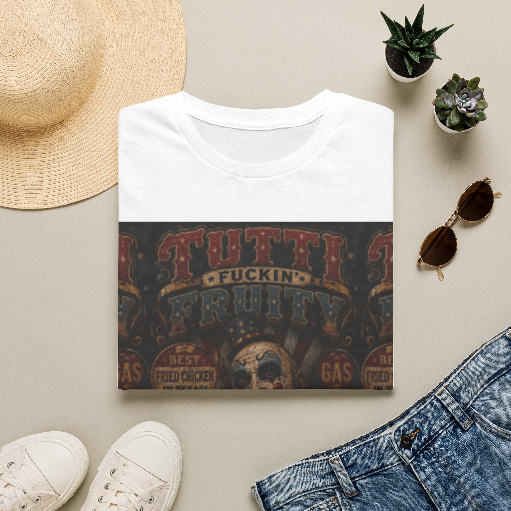 Skull Circus Tee — Retro Tattoo Horror Graphic T-Shirt