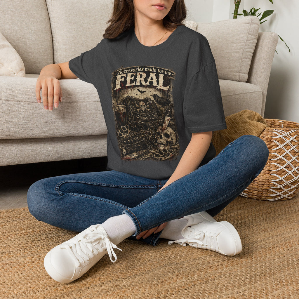 Feral Graphic T-Shirt — "Accessories Made for the Feral" Vintage Skull Tee
