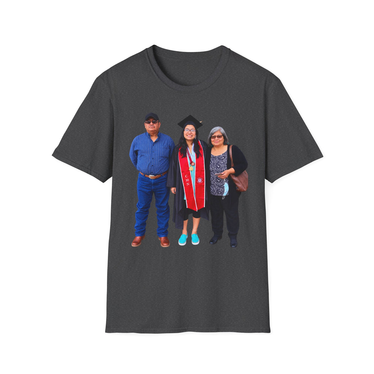 Graduation Family Photo T-Shirt — Custom Grad Portrait Tee