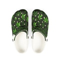 Leaf Pattern EVA Clogs — Green Cannabis Leaf Slip-On Shoes