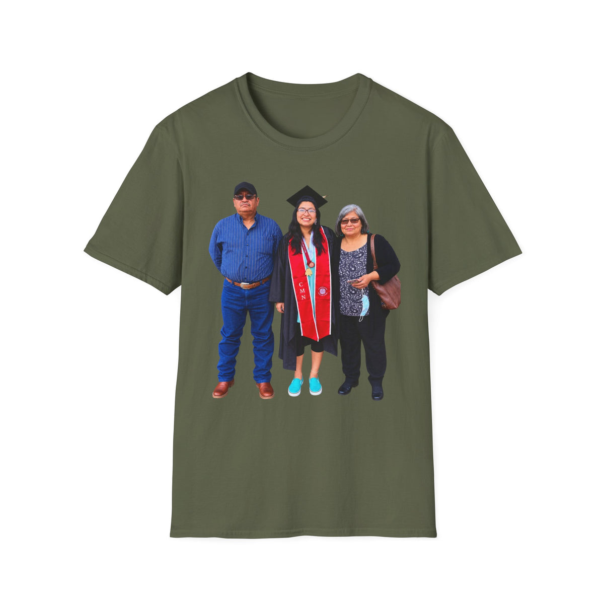 Graduation Family Photo T-Shirt — Custom Grad Portrait Tee