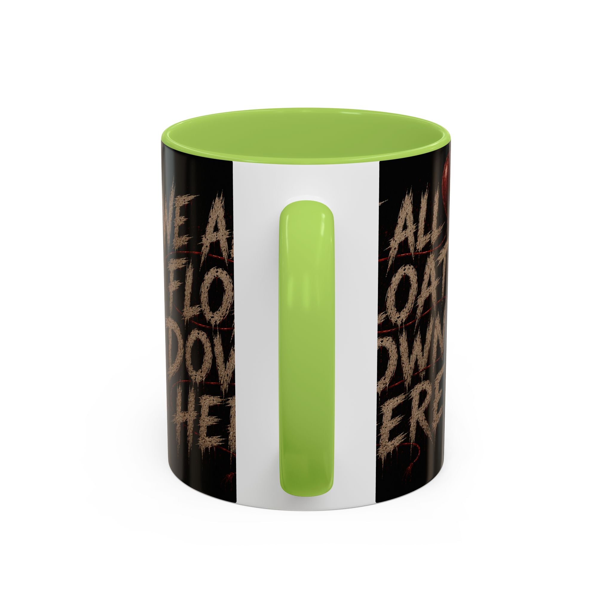 We All Float Down Here Coffee Mug — Horror Balloon Accent Mug (11/15oz)