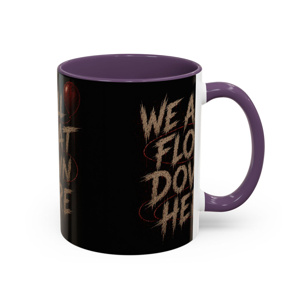 We All Float Down Here Coffee Mug — Horror Balloon Accent Mug (11/15oz)