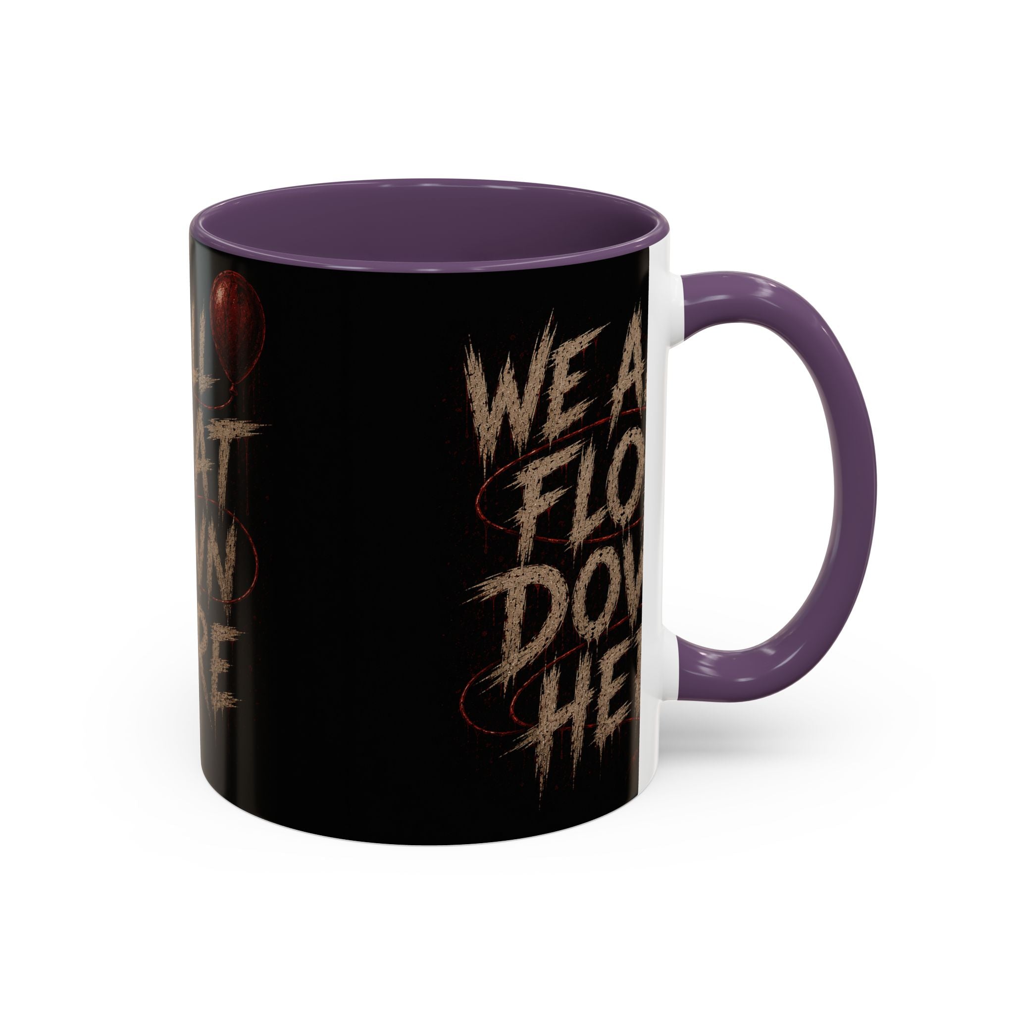 We All Float Down Here Coffee Mug — Horror Balloon Accent Mug (11/15oz)
