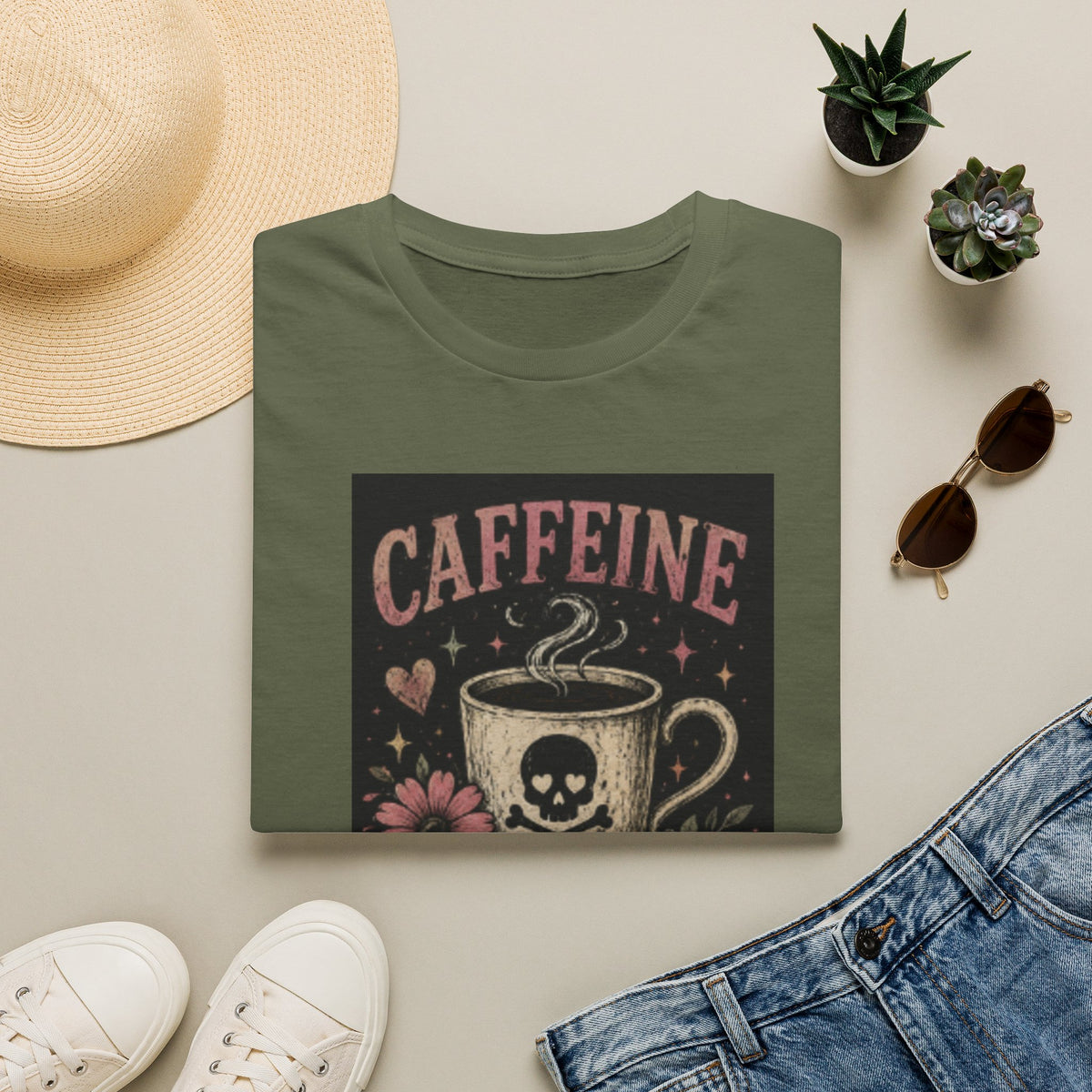 Caffeine Because Murder Is Illegal T-Shirt