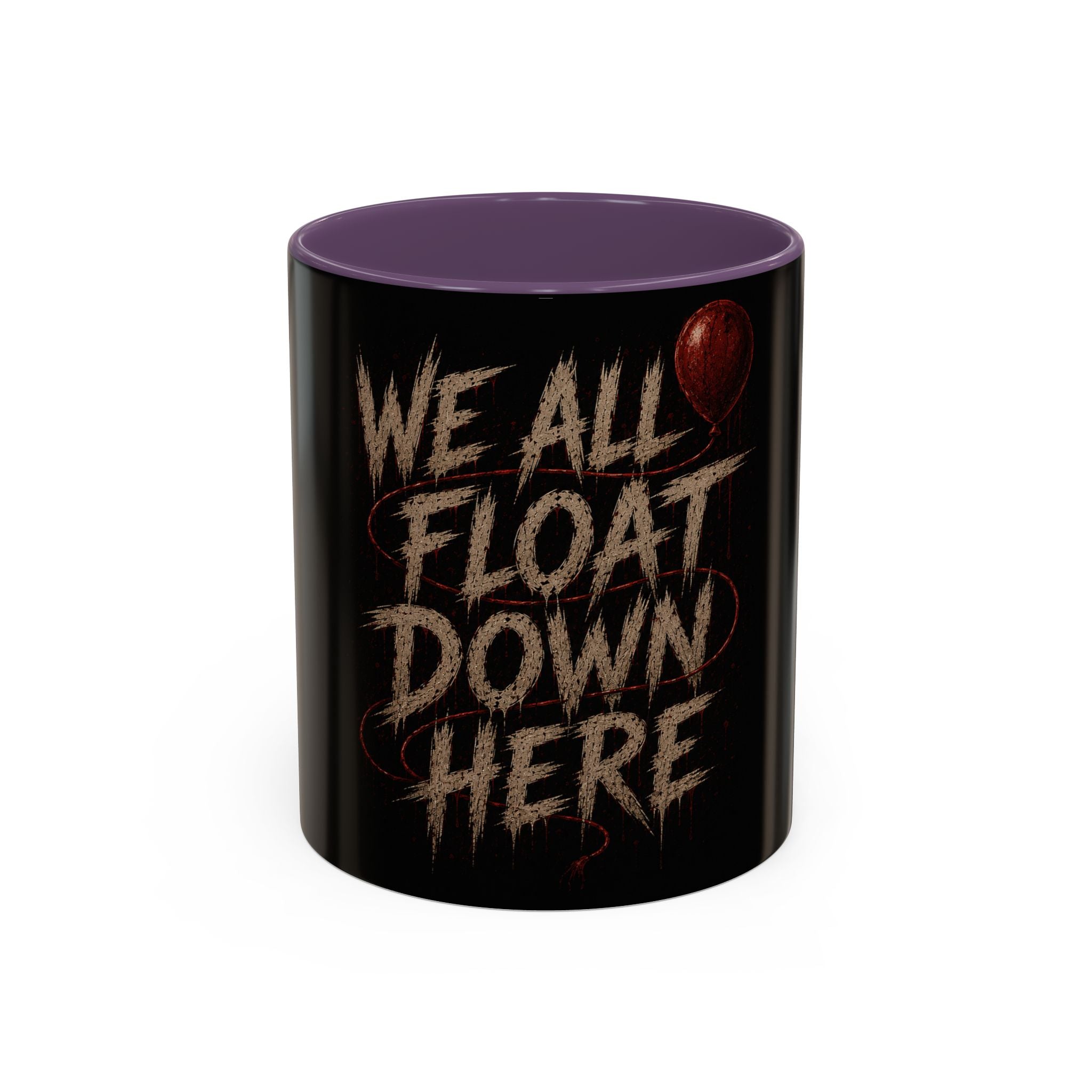 We All Float Down Here Coffee Mug — Horror Balloon Accent Mug (11/15oz)