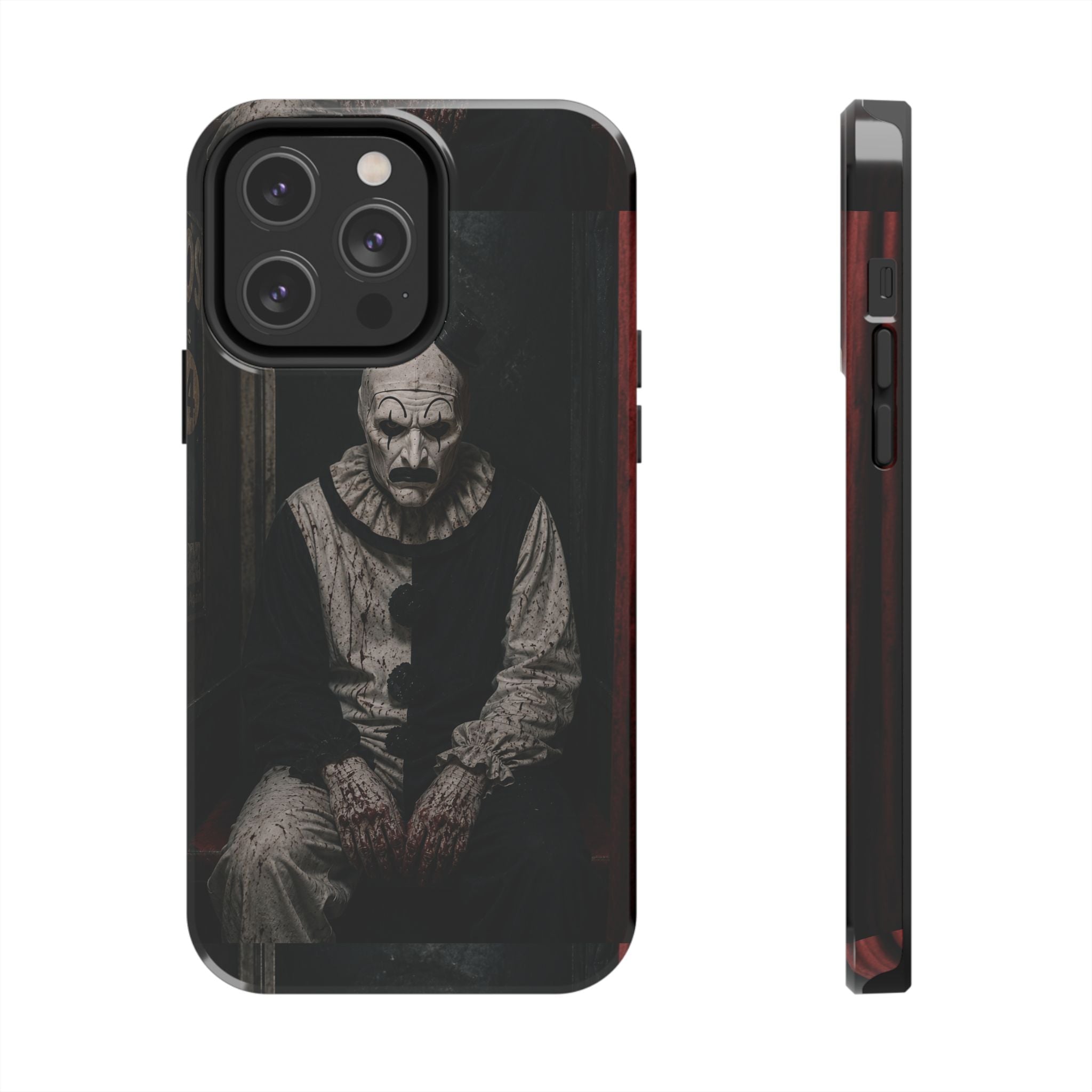 Horror Clown Tough Phone Case — Dark Creepy Circus Scary Protective Cover