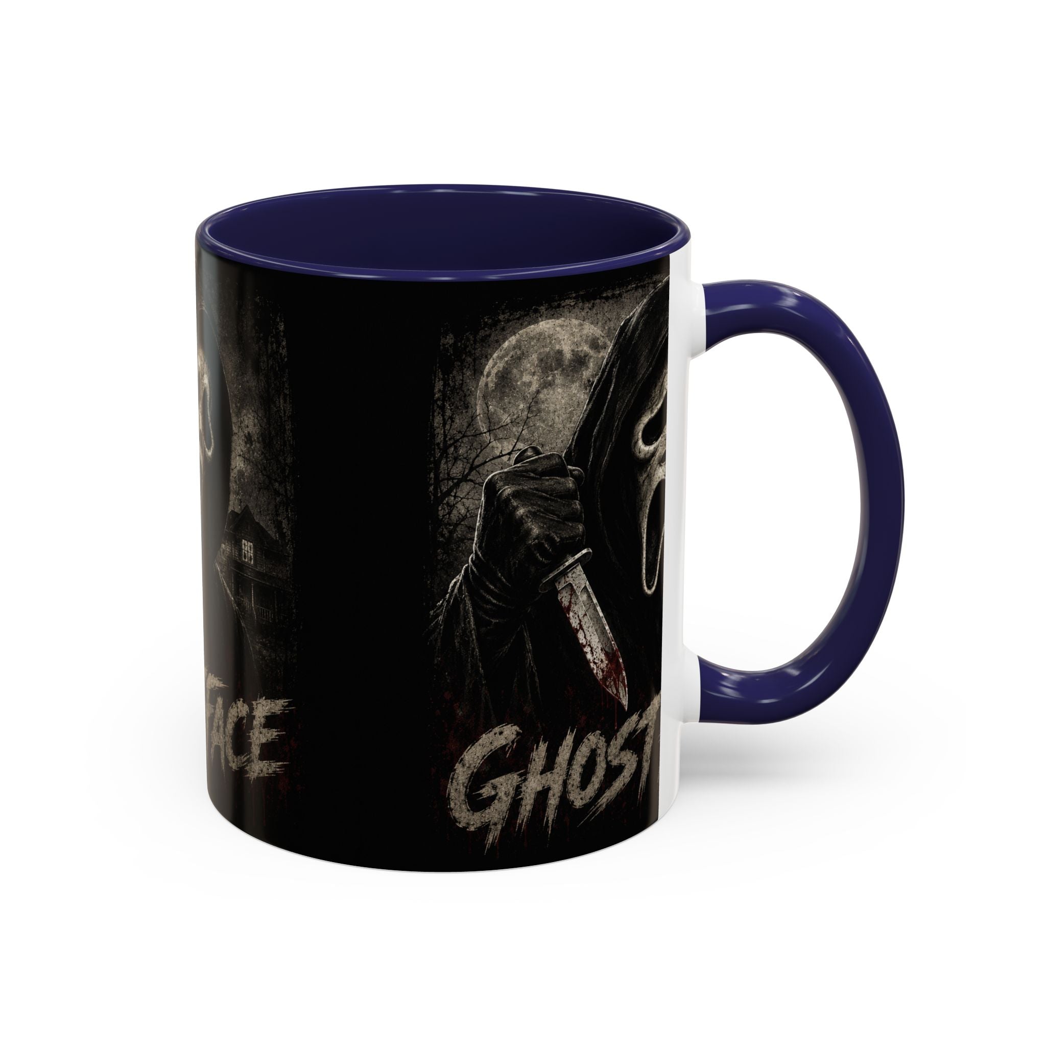 Ghostface Horror Coffee Mug – Halloween Killer Mask Design (11/15 oz)