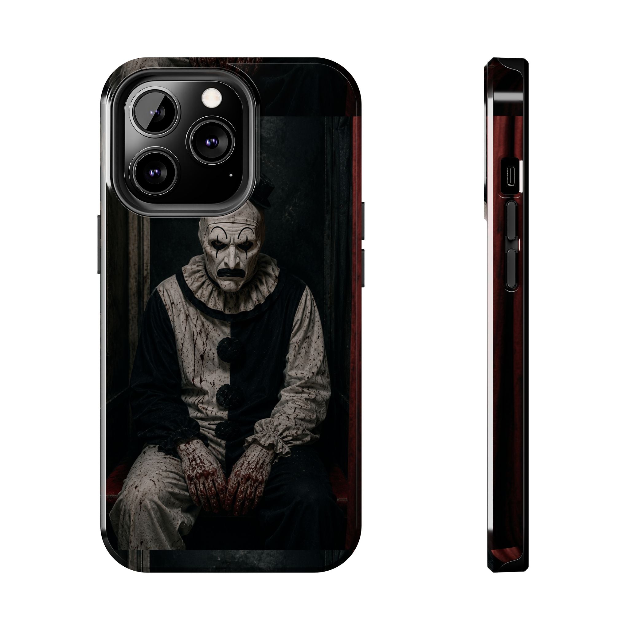 Horror Clown Tough Phone Case — Dark Creepy Circus Scary Protective Cover