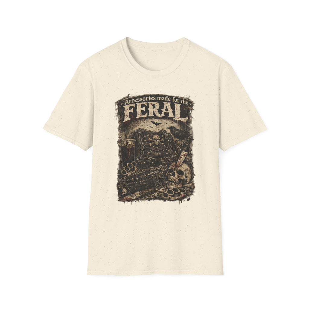 Feral Graphic T-Shirt — "Accessories Made for the Feral" Vintage Skull Tee