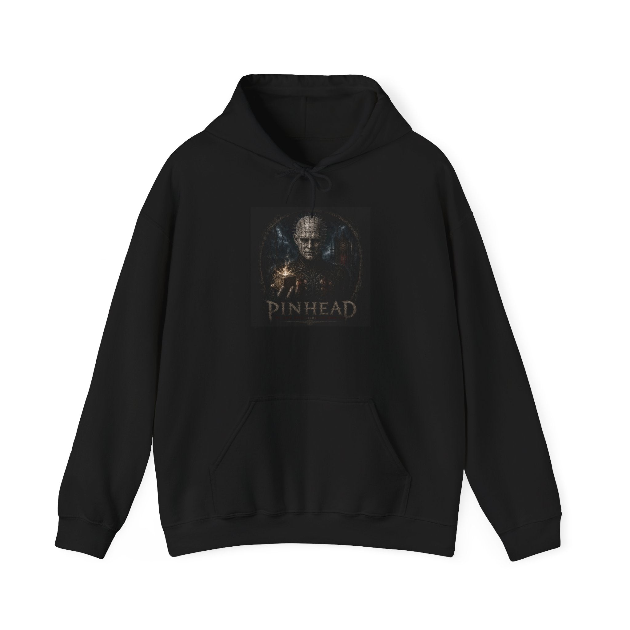 Pinhead Horror Hoodie — Hellraiser Inspired Graphic Pullover