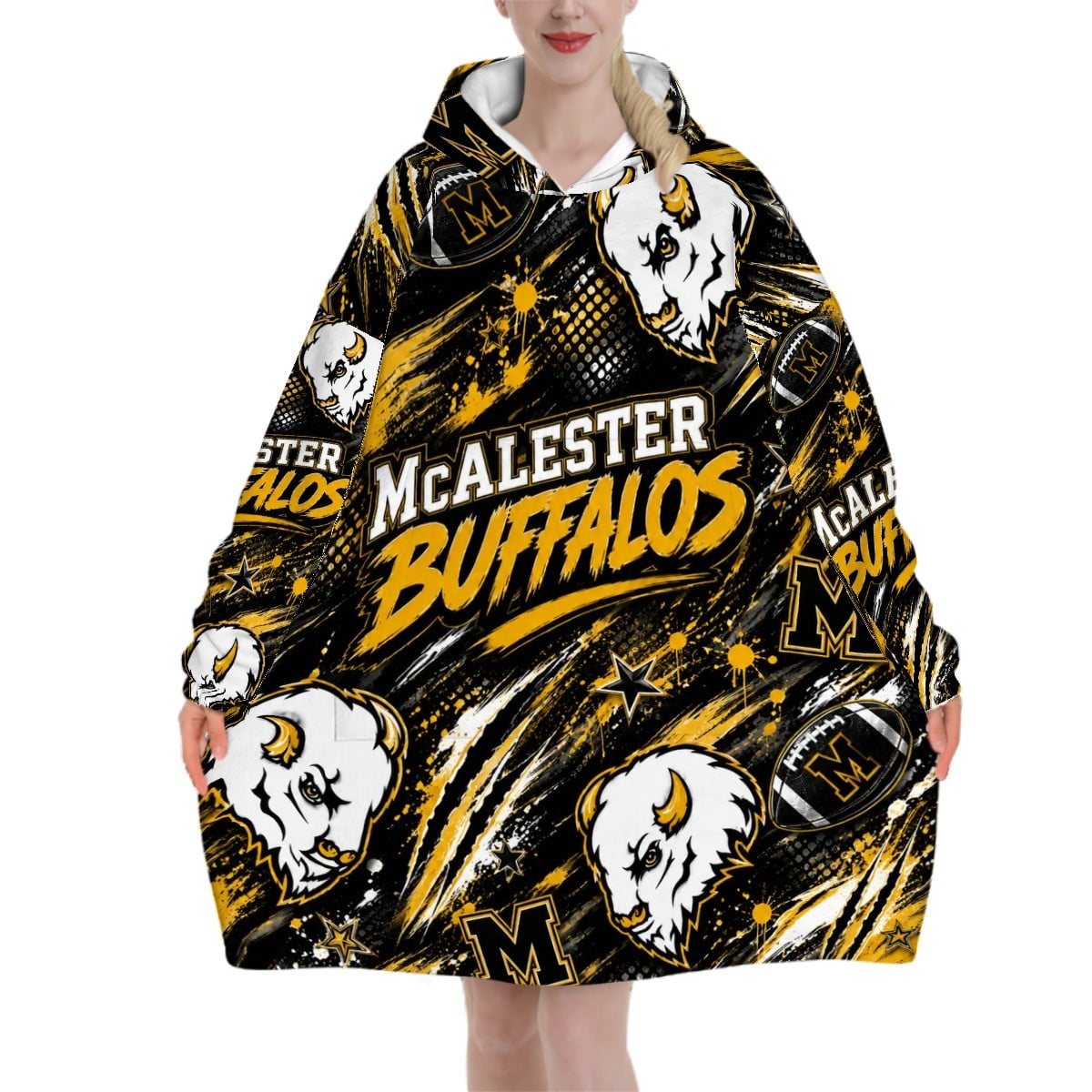 Adult Blanket Hoodie McAlester Buffalos