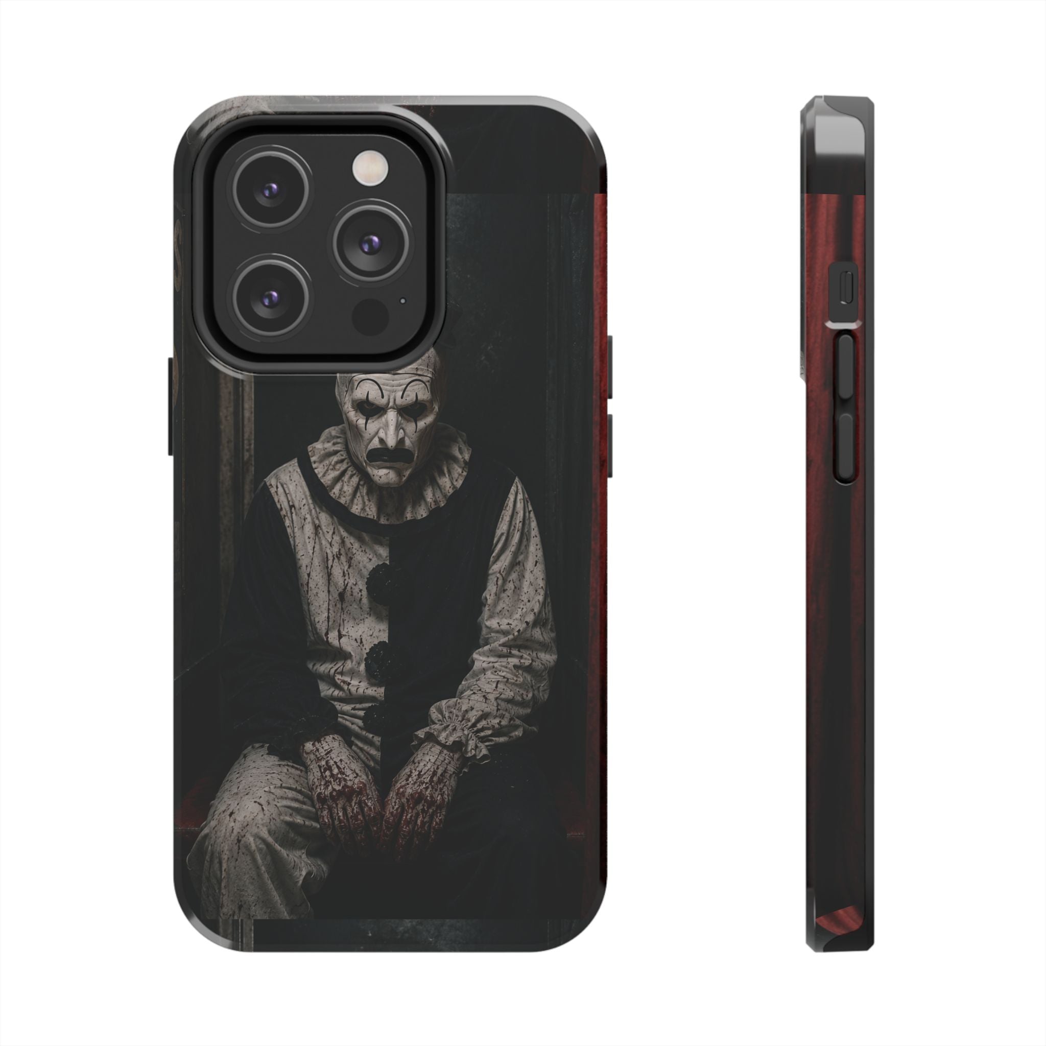 Horror Clown Tough Phone Case — Dark Creepy Circus Scary Protective Cover
