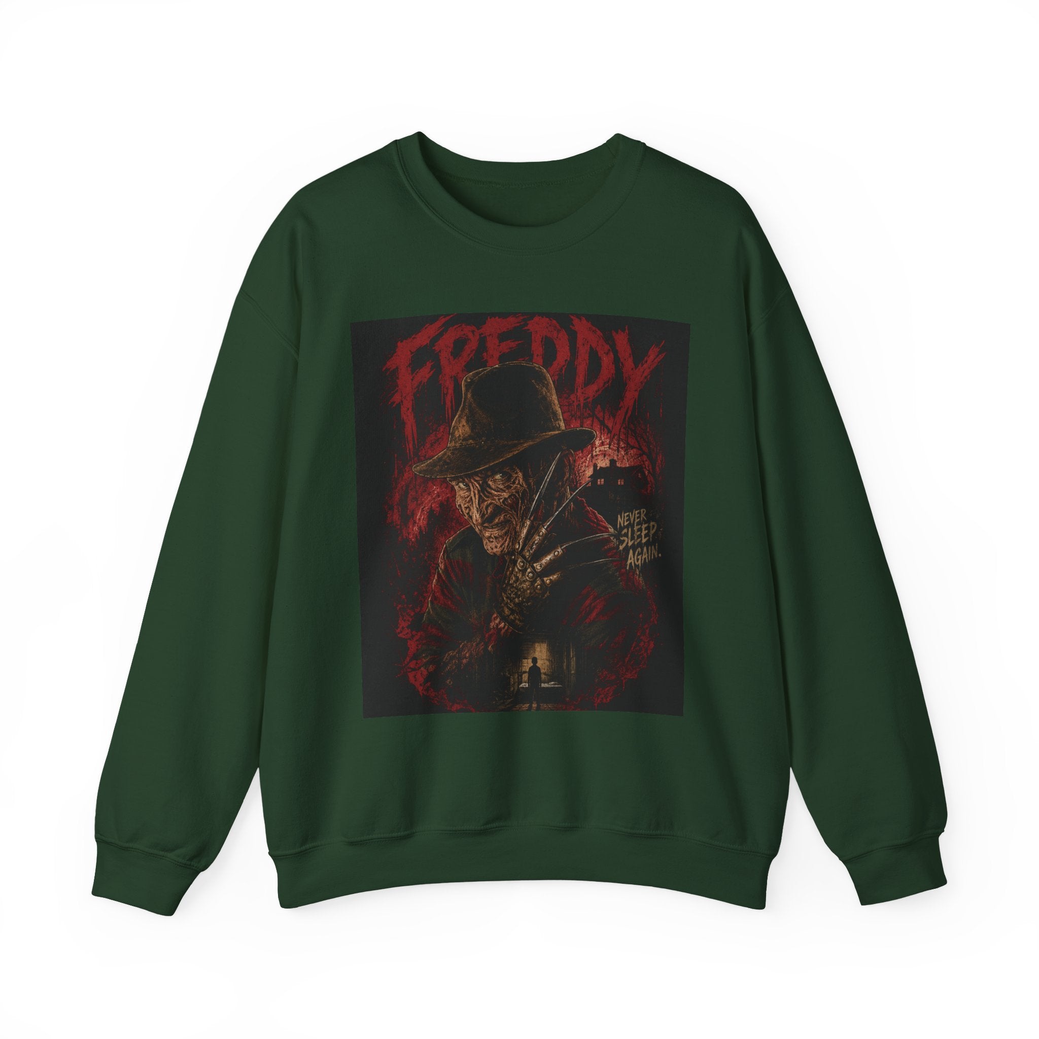 Freddy Krueger Horror Crewneck Sweatshirt - "Welcome To My Nightmare Bitch" Graphic