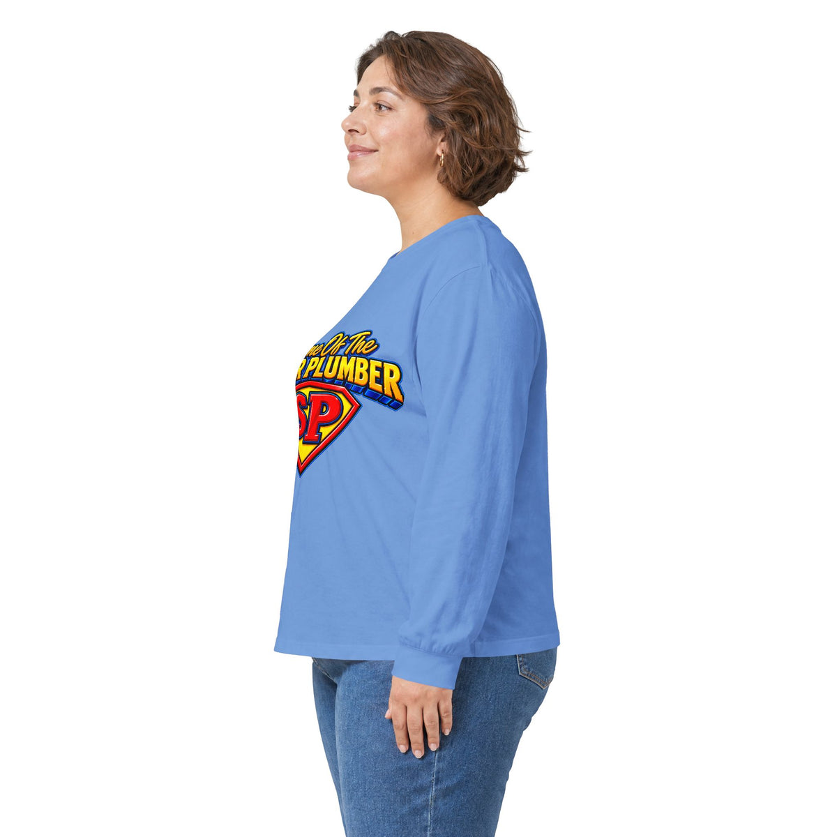 Super Plumber Long Sleeve Tee — "Home of the Super Plumber" Plumbing Hero Shirt