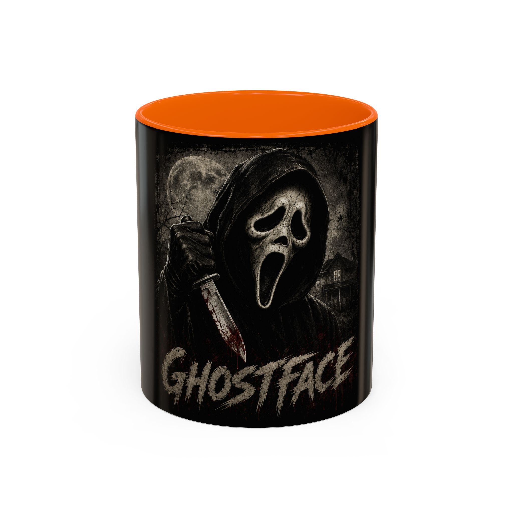 Ghostface Horror Coffee Mug – Halloween Killer Mask Design (11/15 oz)