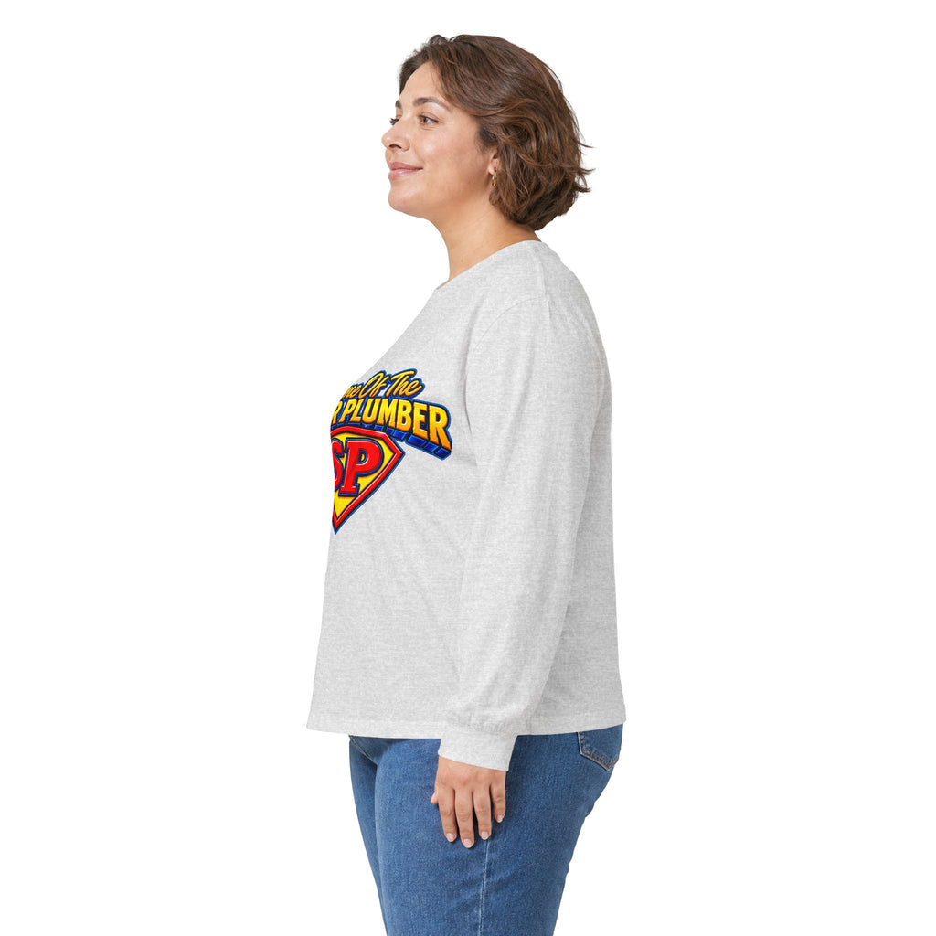 Super Plumber Long Sleeve Tee — "Home of the Super Plumber" Plumbing Hero Shirt