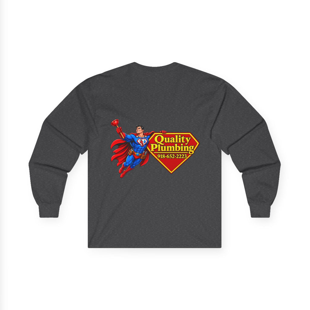 Super Plumber Long Sleeve Tee — "Home of the Super Plumber" Plumbing Hero Shirt