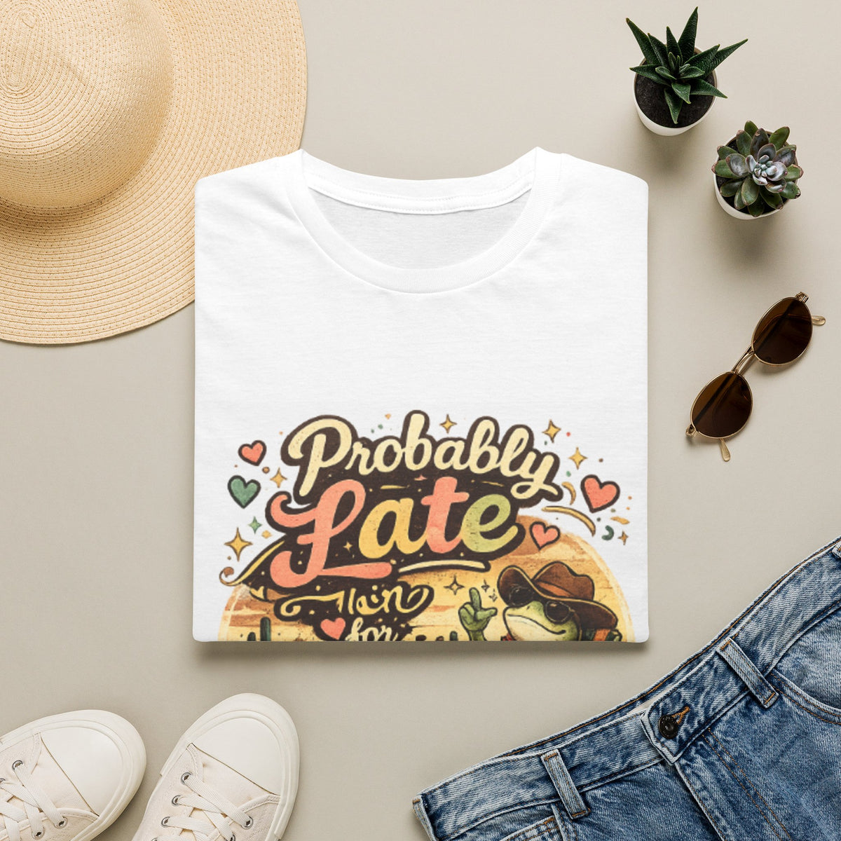 Probably Late T-Shirt — Cute Cowgirl 'Probably Late' Graphic Tee