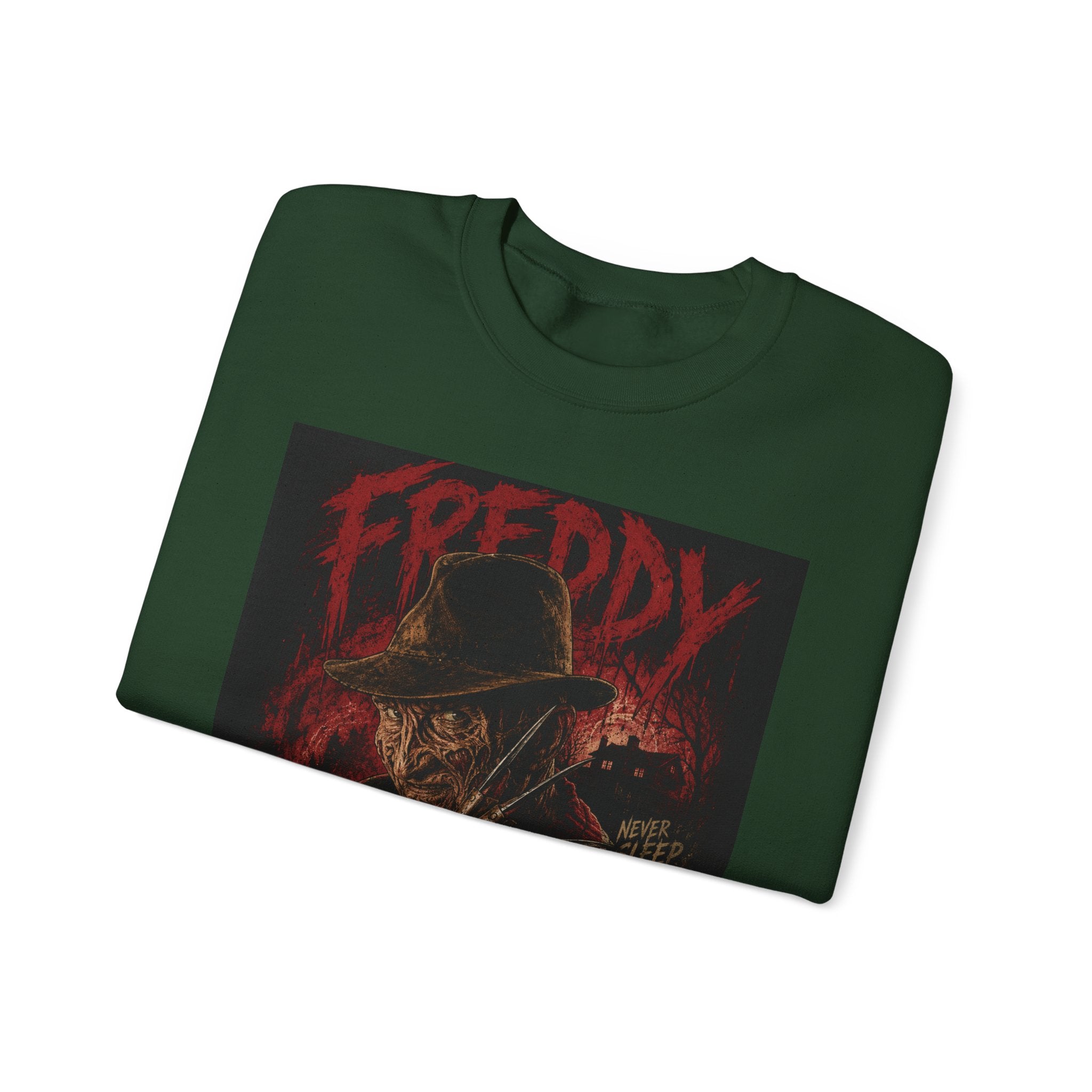 Freddy Krueger Horror Crewneck Sweatshirt - "Welcome To My Nightmare Bitch" Graphic