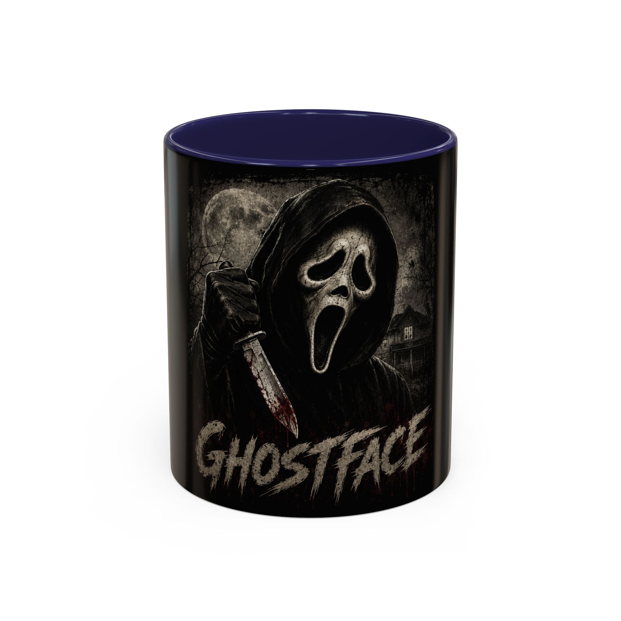 Ghostface Horror Coffee Mug – Halloween Killer Mask Design (11/15 oz)