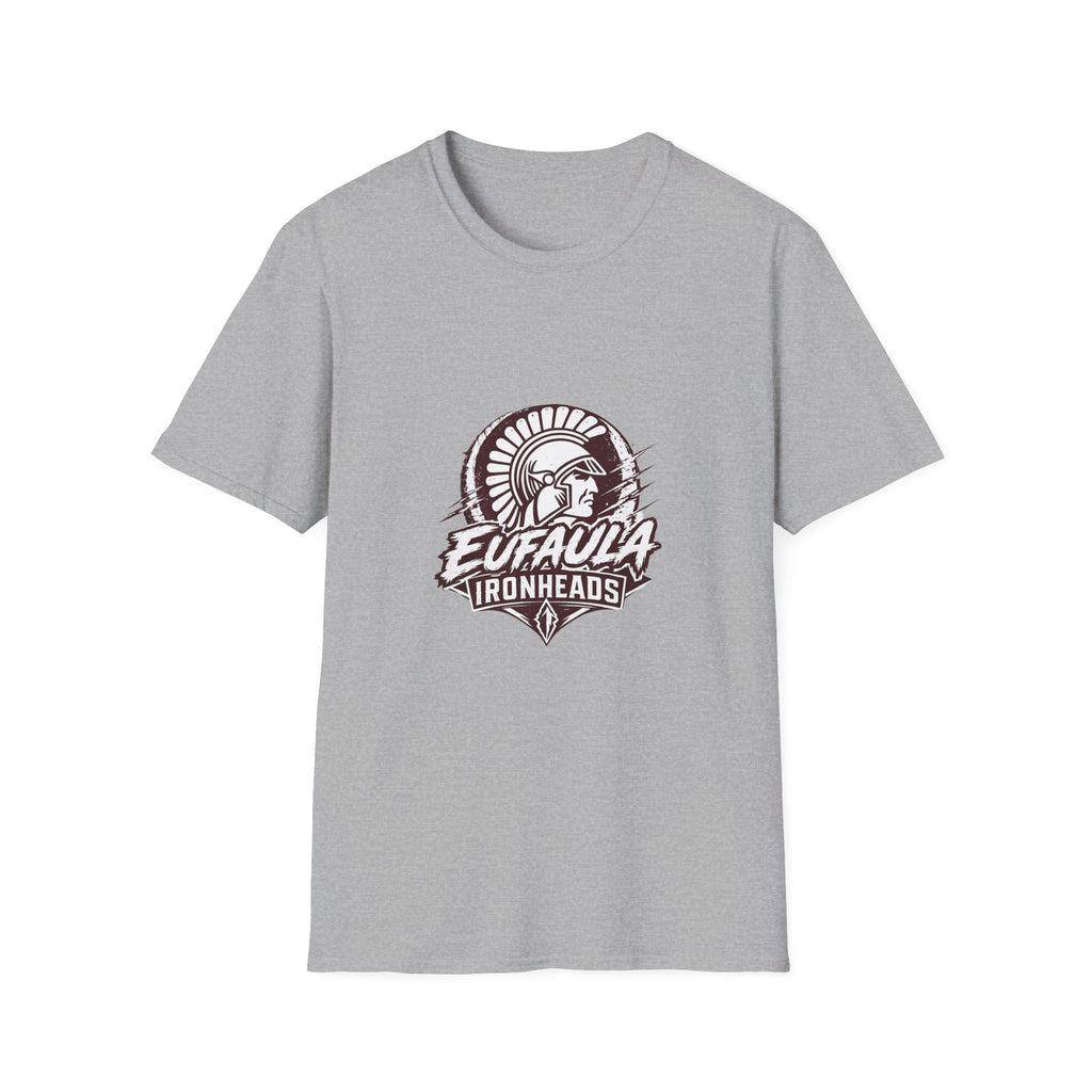 Trojan Helmet Graphic T‑Shirt — Eufaula Ironheads Vintage Sports Tee