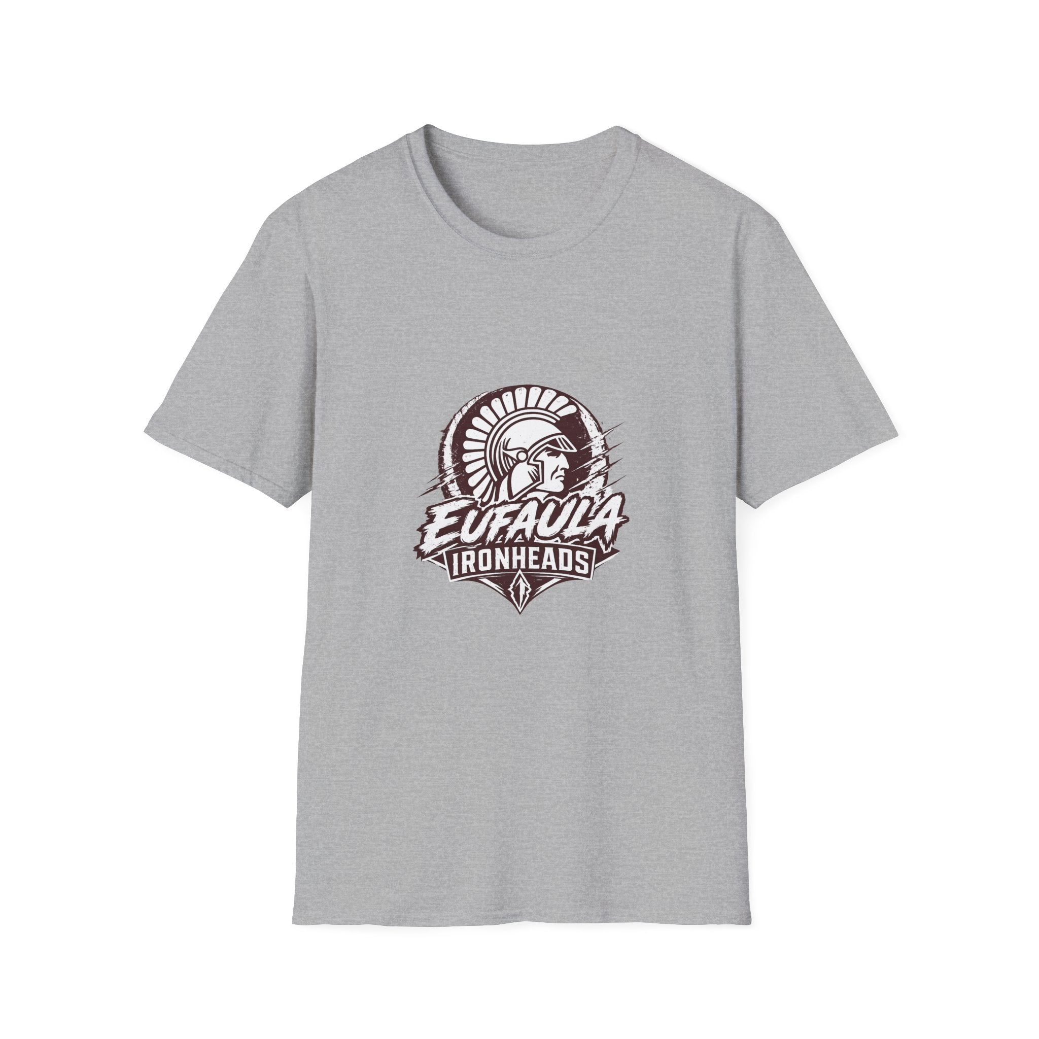 Trojan Helmet Graphic T‑Shirt — Eufaula Ironheads Vintage Sports Tee