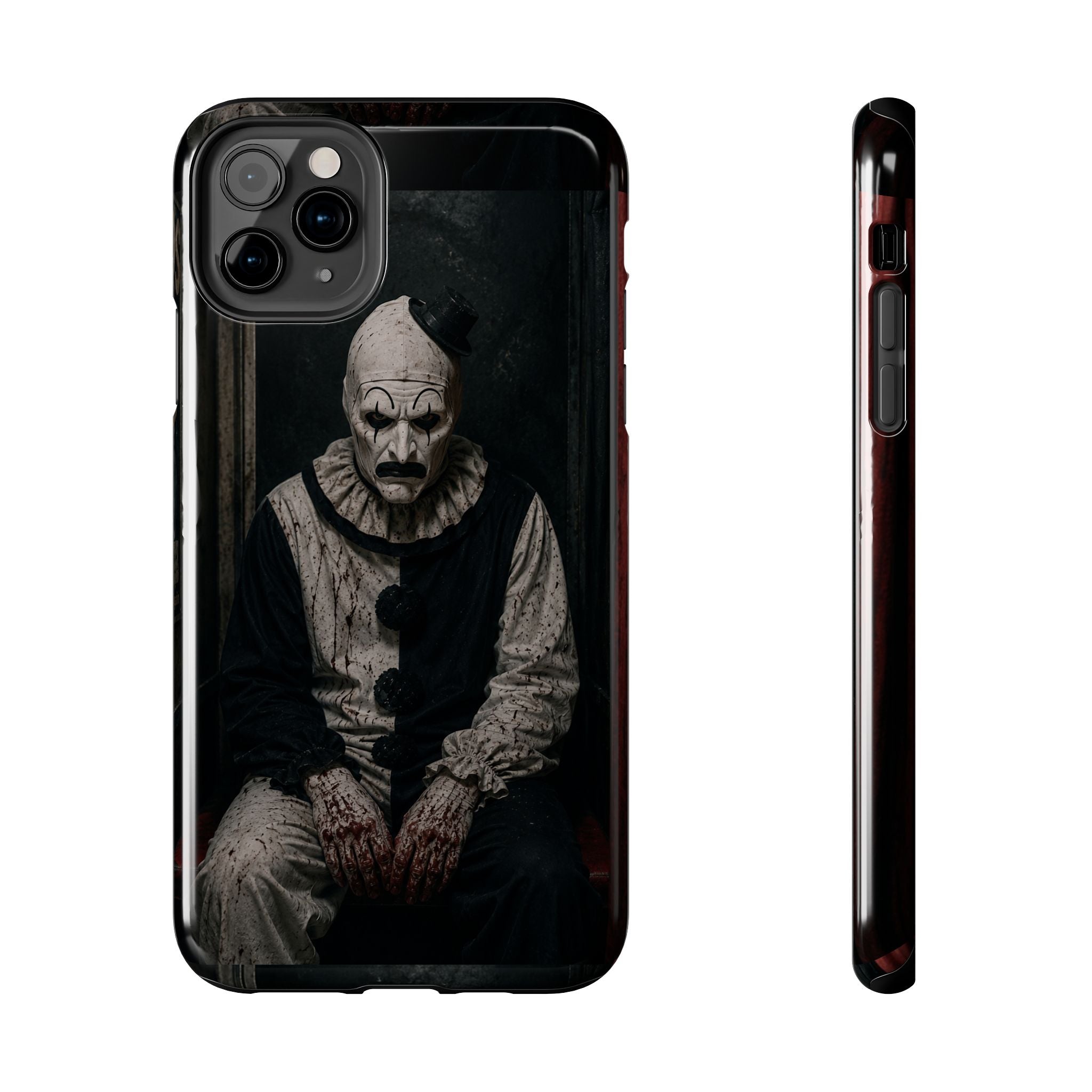 Horror Clown Tough Phone Case — Dark Creepy Circus Scary Protective Cover