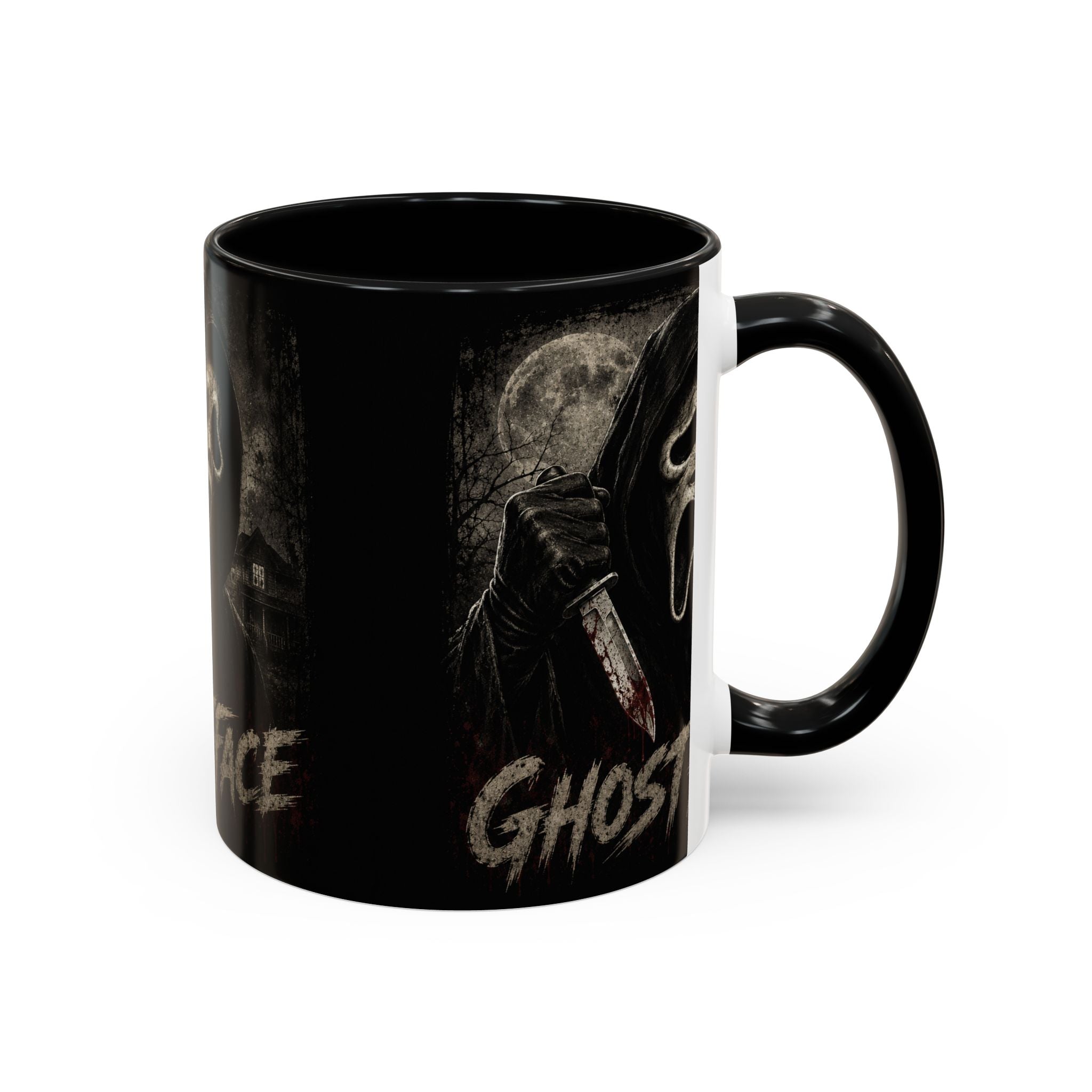 Ghostface Horror Coffee Mug – Halloween Killer Mask Design (11/15 oz)