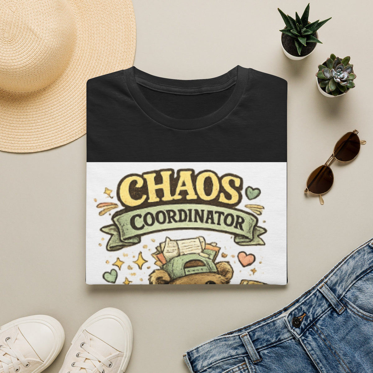 Chaos Coordinator T-Shirt — Cute Raccoon Organizer Graphic Tee