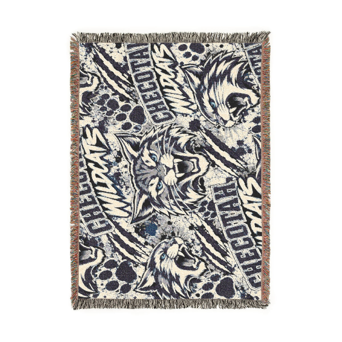 Wildcats Woven Throw Blanket – Mascot Logo Team Spirit