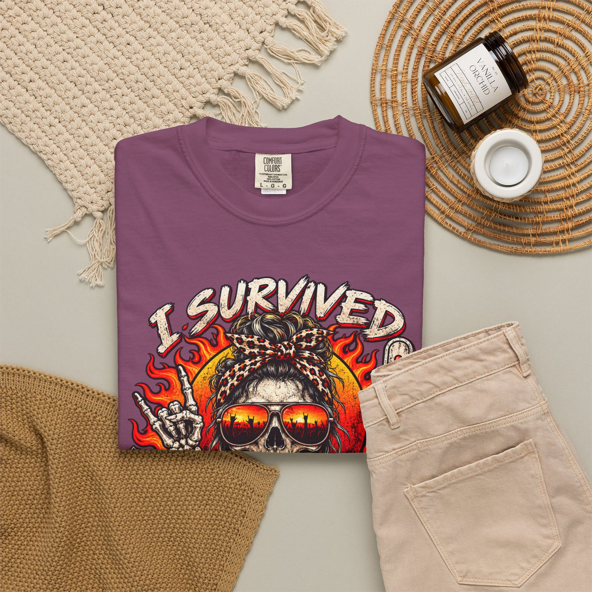 I Survived Scorchlahoma 2025 T-Shirt — Rock Festival Skull & Flames Souvenir