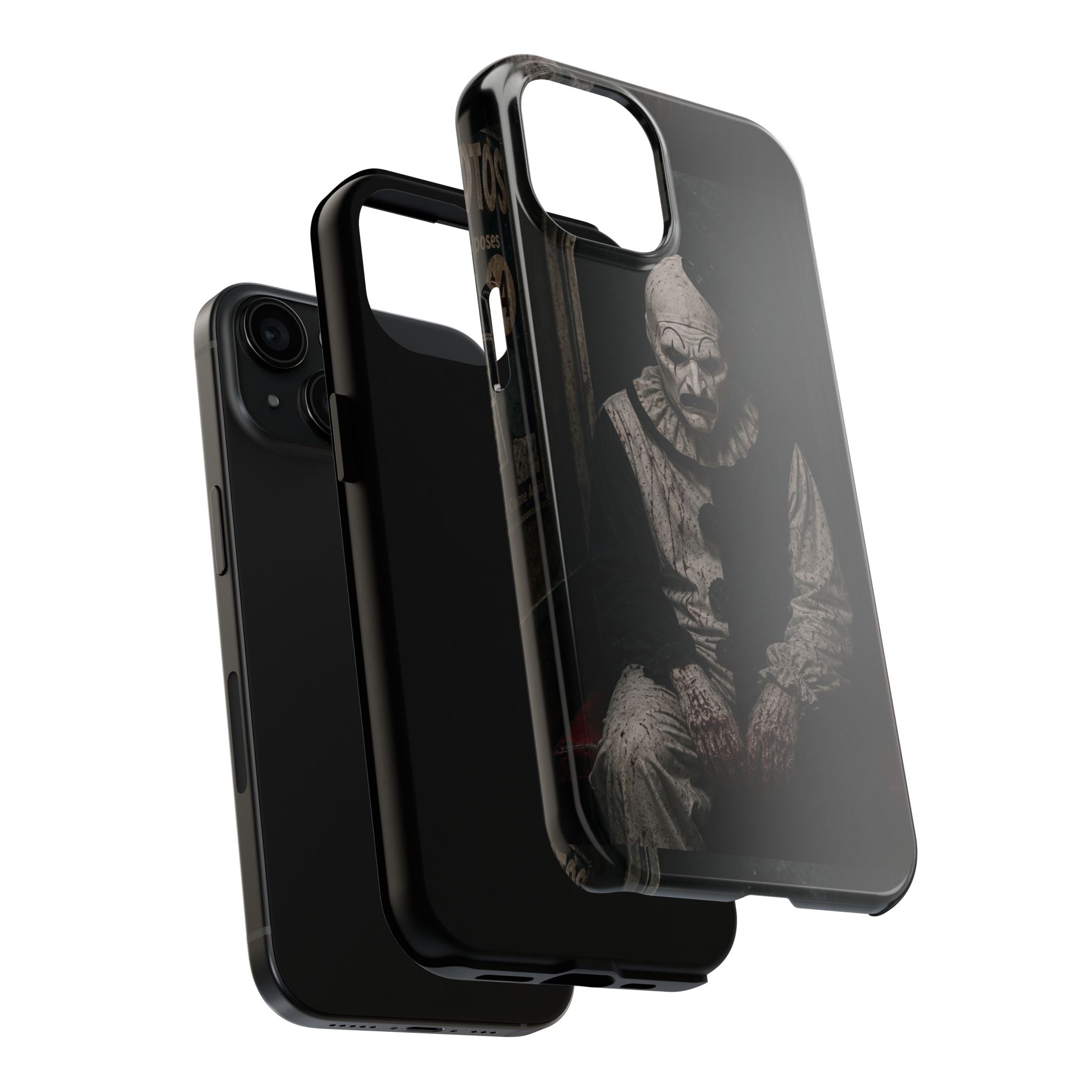 Horror Clown Tough Phone Case — Dark Creepy Circus Scary Protective Cover