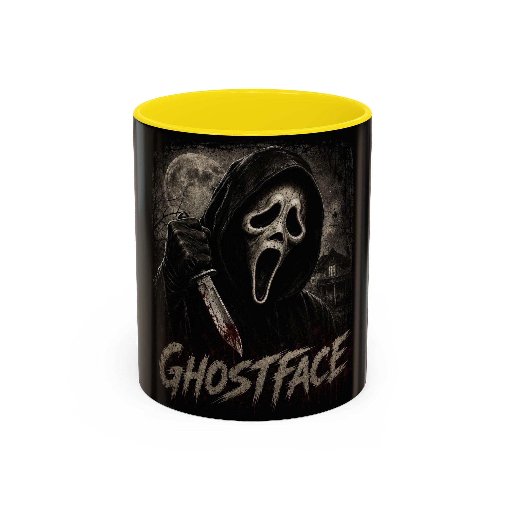 Ghostface Horror Coffee Mug – Halloween Killer Mask Design (11/15 oz)