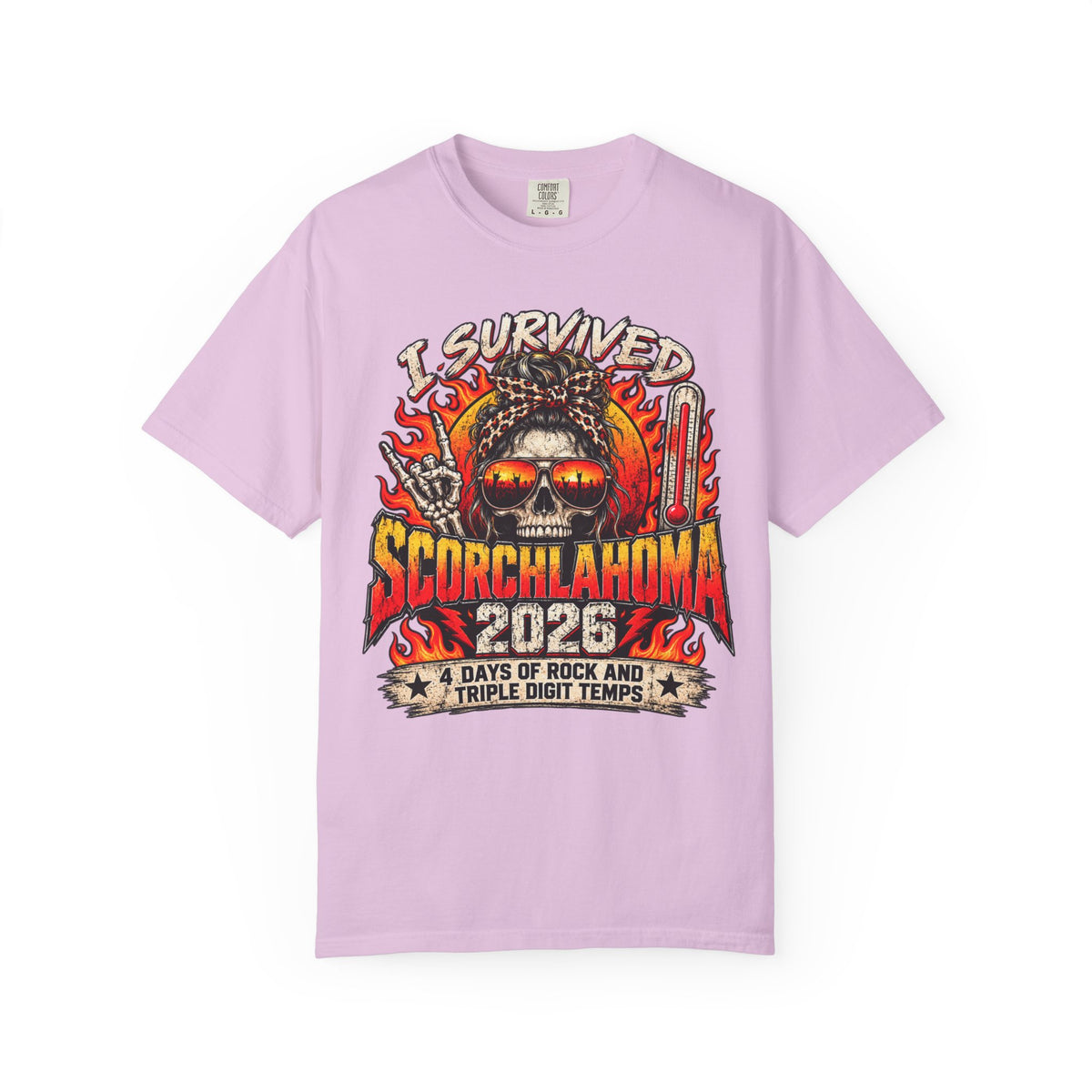 I Survived Scorchlahoma 2025 T-Shirt — Rock Festival Skull & Flames Souvenir