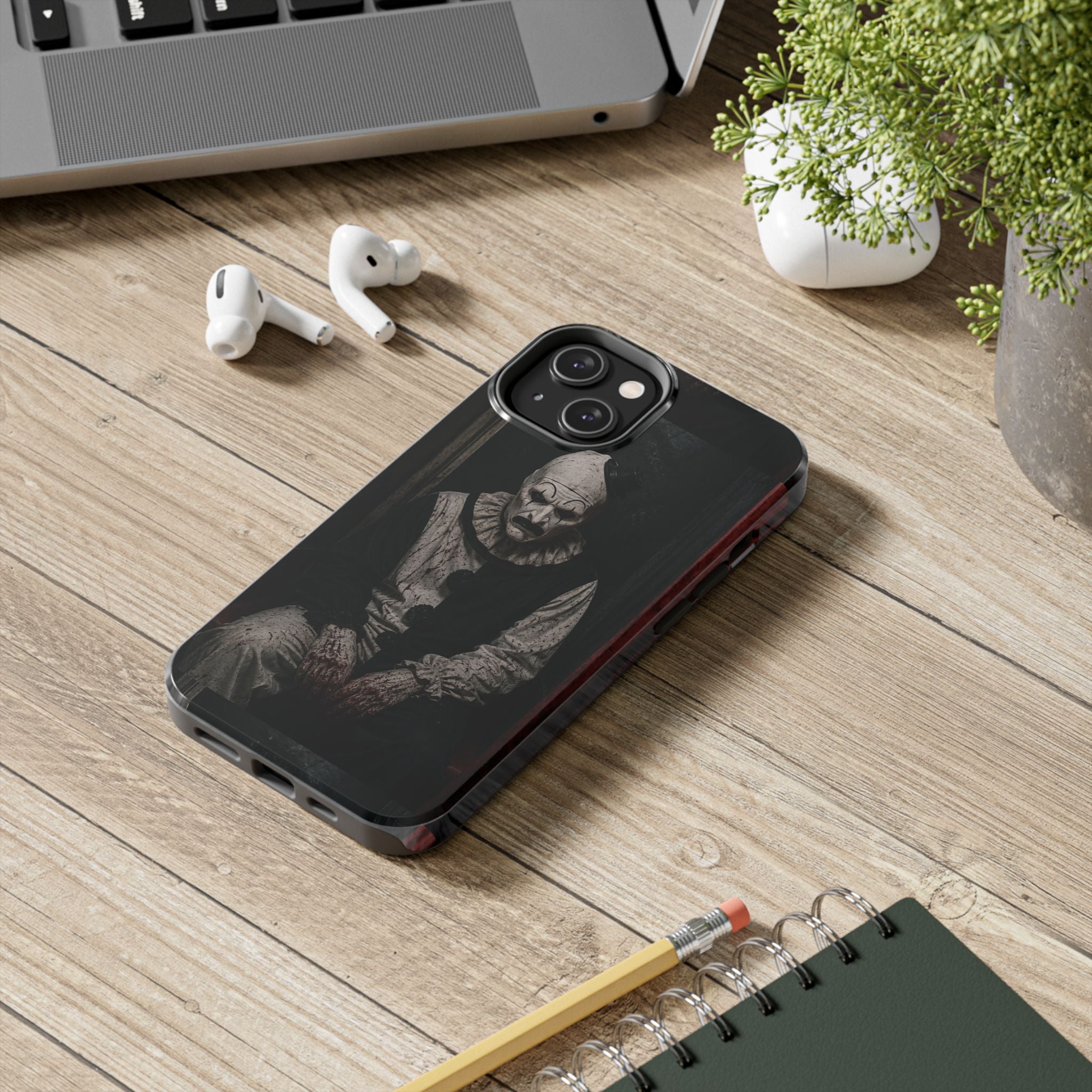 Horror Clown Tough Phone Case — Dark Creepy Circus Scary Protective Cover